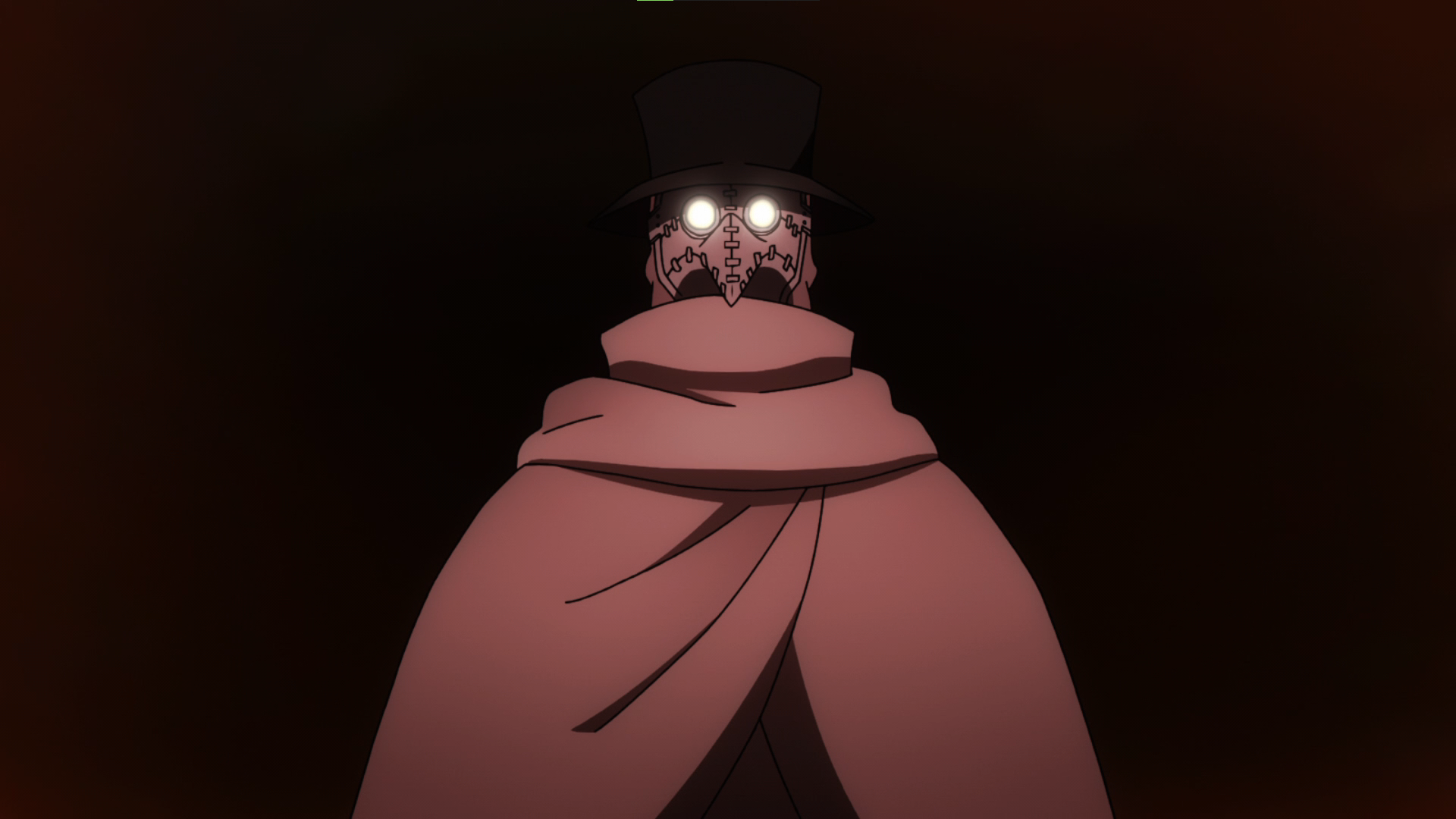 Enen No Shouboutai Anime Plague Plague Doctors Glowing Eyes Anime Screenshot Demon Simple Background 1920x1080