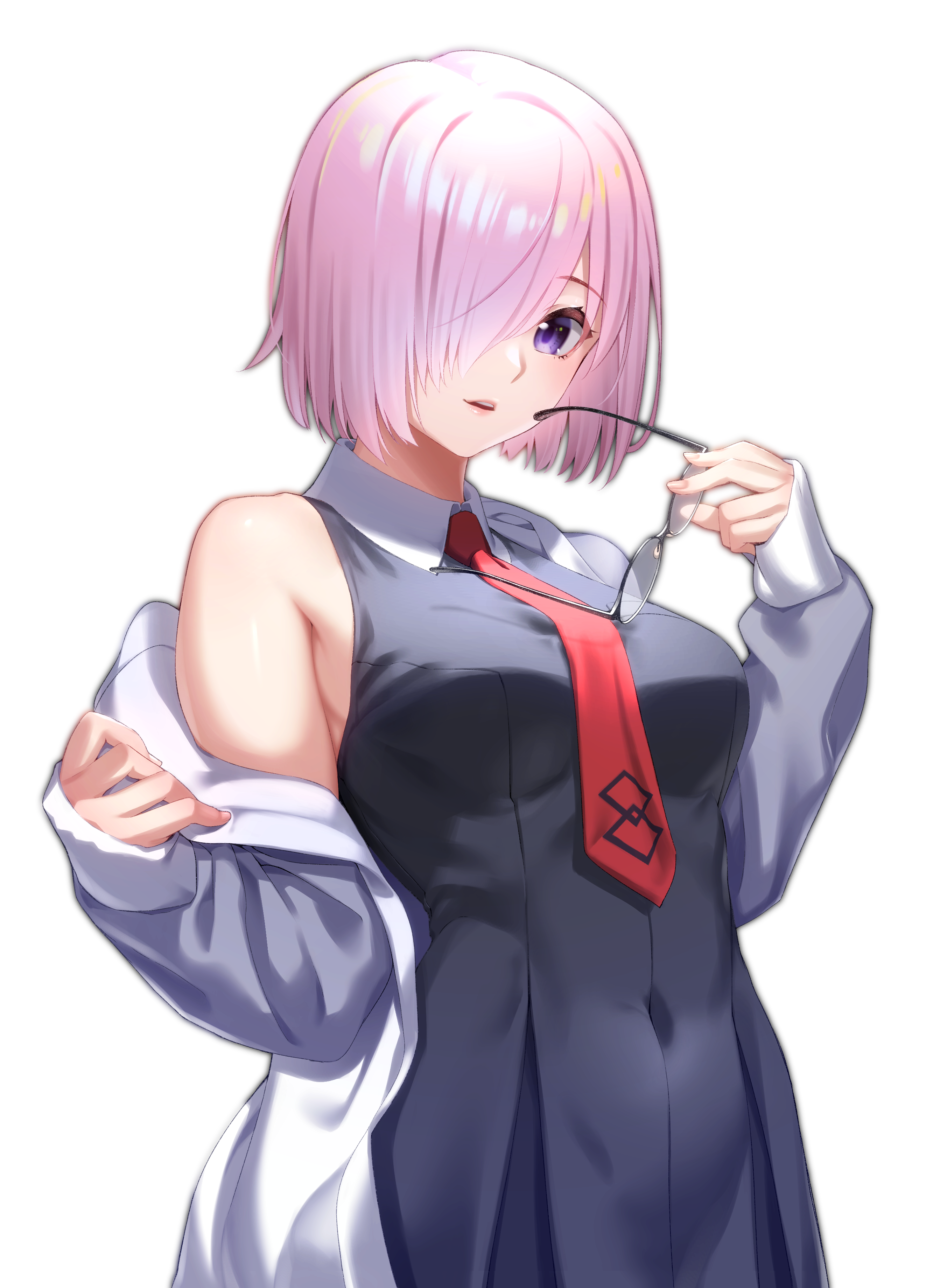 Fate Series Glasses Mash Kyrielight Anime Girls Pink Hair Fate Grand Order 2646x3679