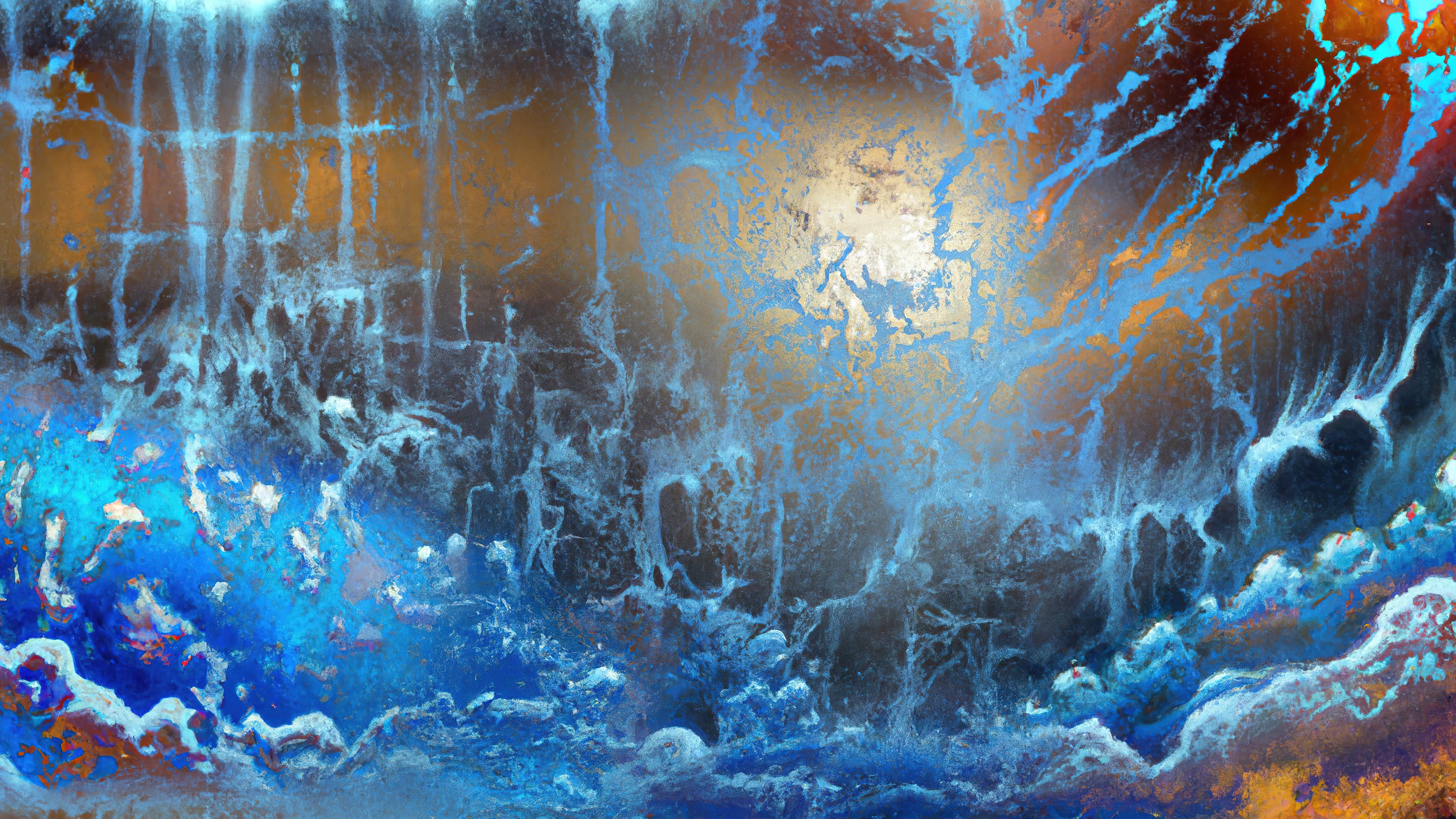 Ai Art Ai Painting Painting Sun Ice Surreal Cold 3840x2160