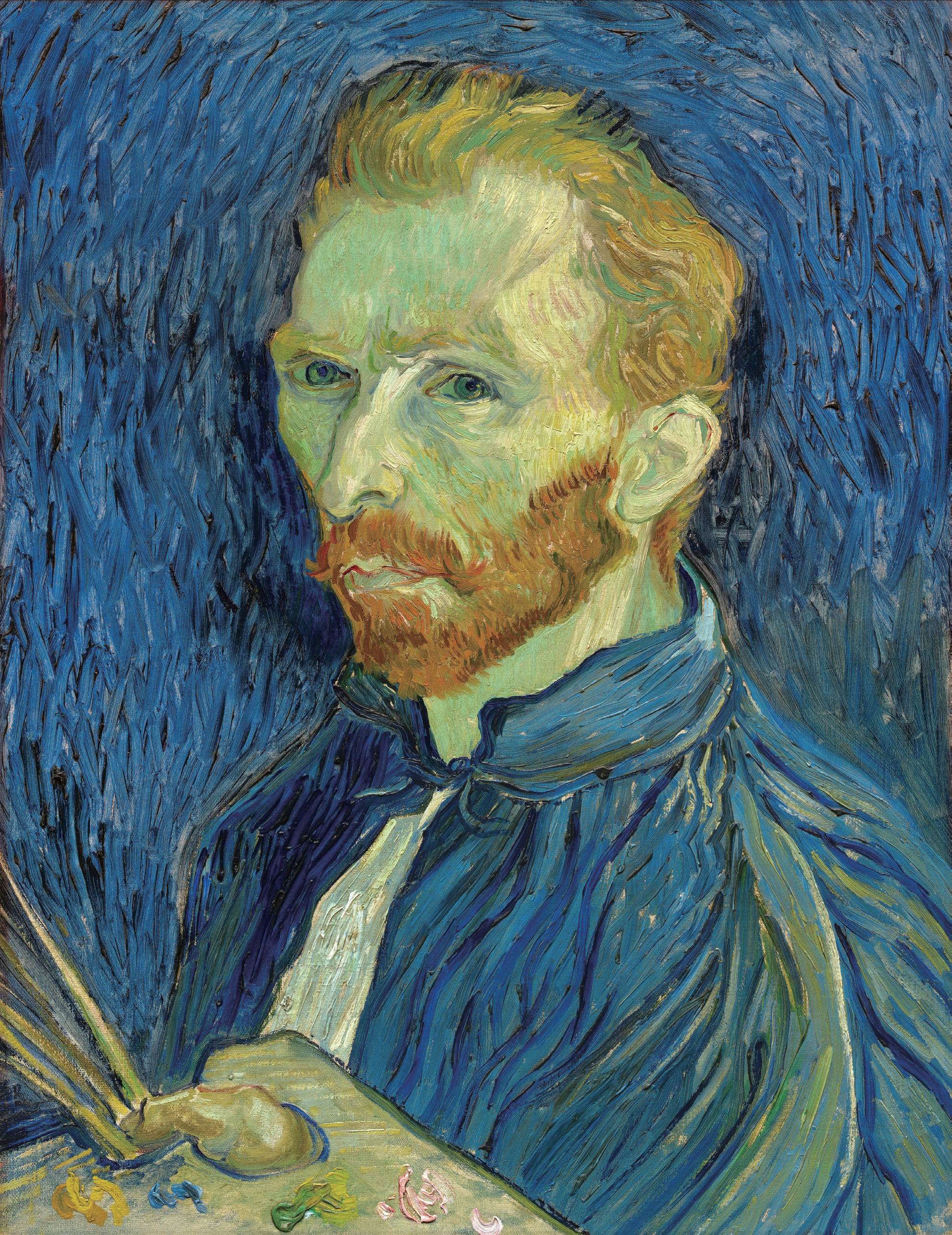 Oil On Canvas Oil Painting Vincent Van Gogh Self Portraits Painters Artwork Classical Art Beard Men  1981x2571