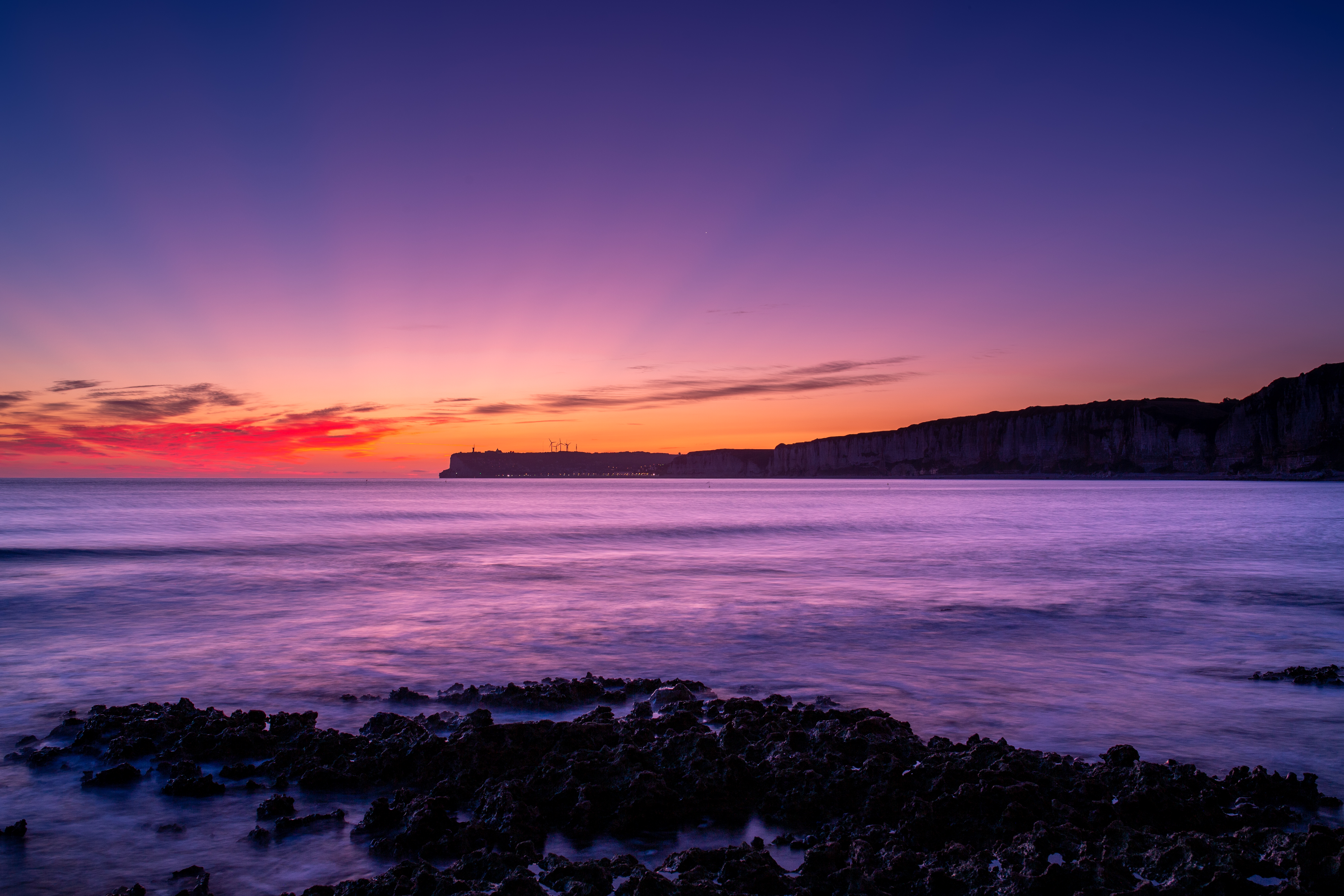 Sunset Photography Sea Cliff Landscape France 5740x3827