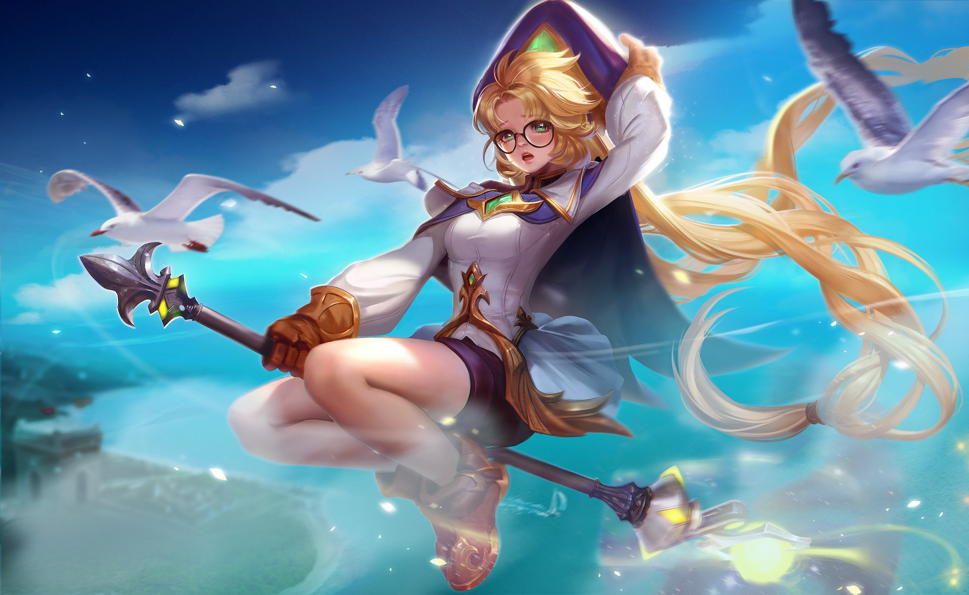 Arena Of Valor AOV Video Games Video Game Art Video Game Girls Video Game Characters Glasses Birds 1920x1180