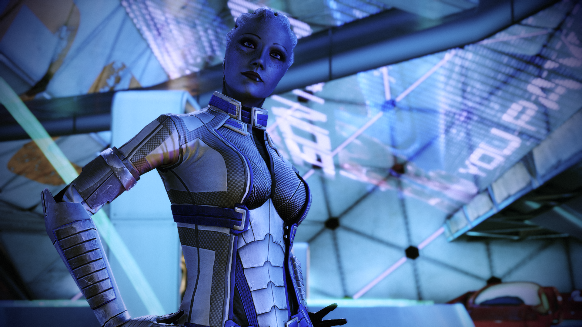 Mass Effect Legendary Edition Dr Liara TSoni CGi Video Games Women Screen Shot Uniform Video Game Ch 1920x1080