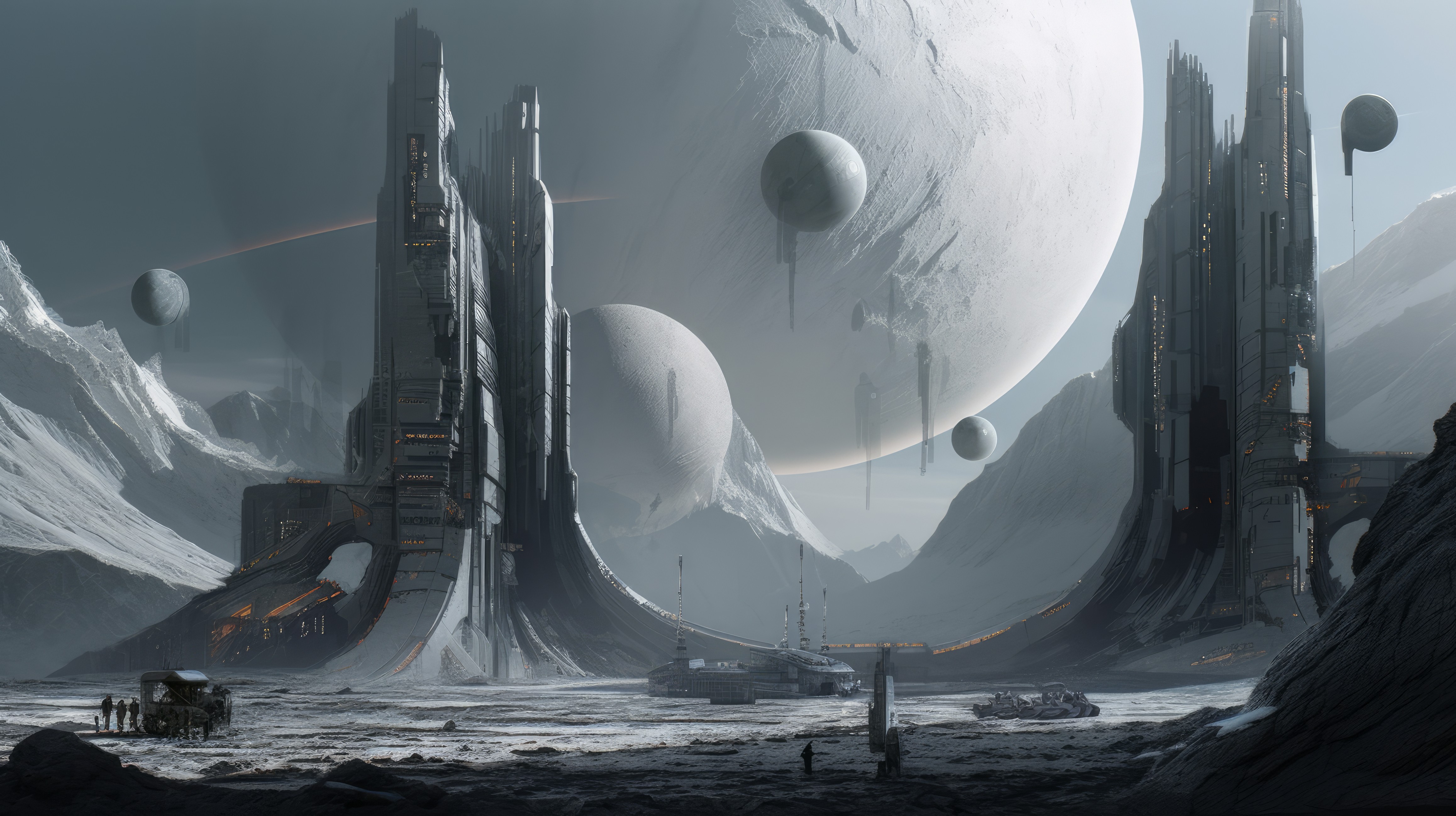 Ai Art Illustration Science Fiction Landscape Space 4630x2595