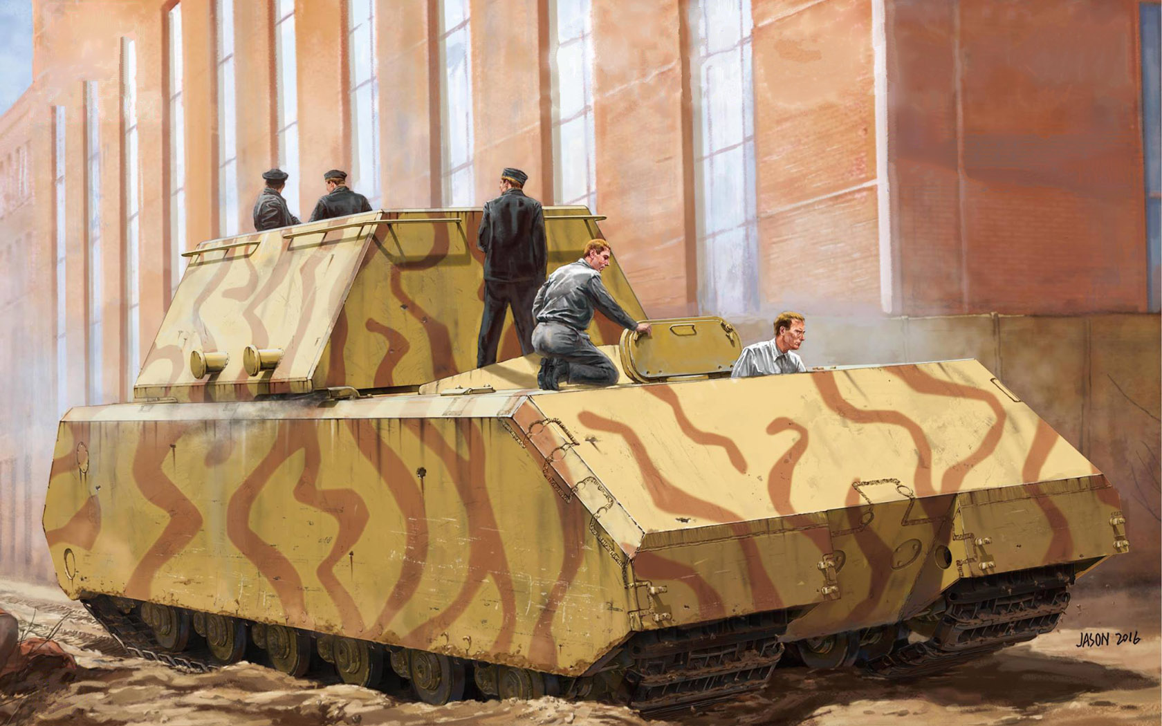 Tank Army Military Porsche Military Vehicle Men Artwork Crew 1680x1050