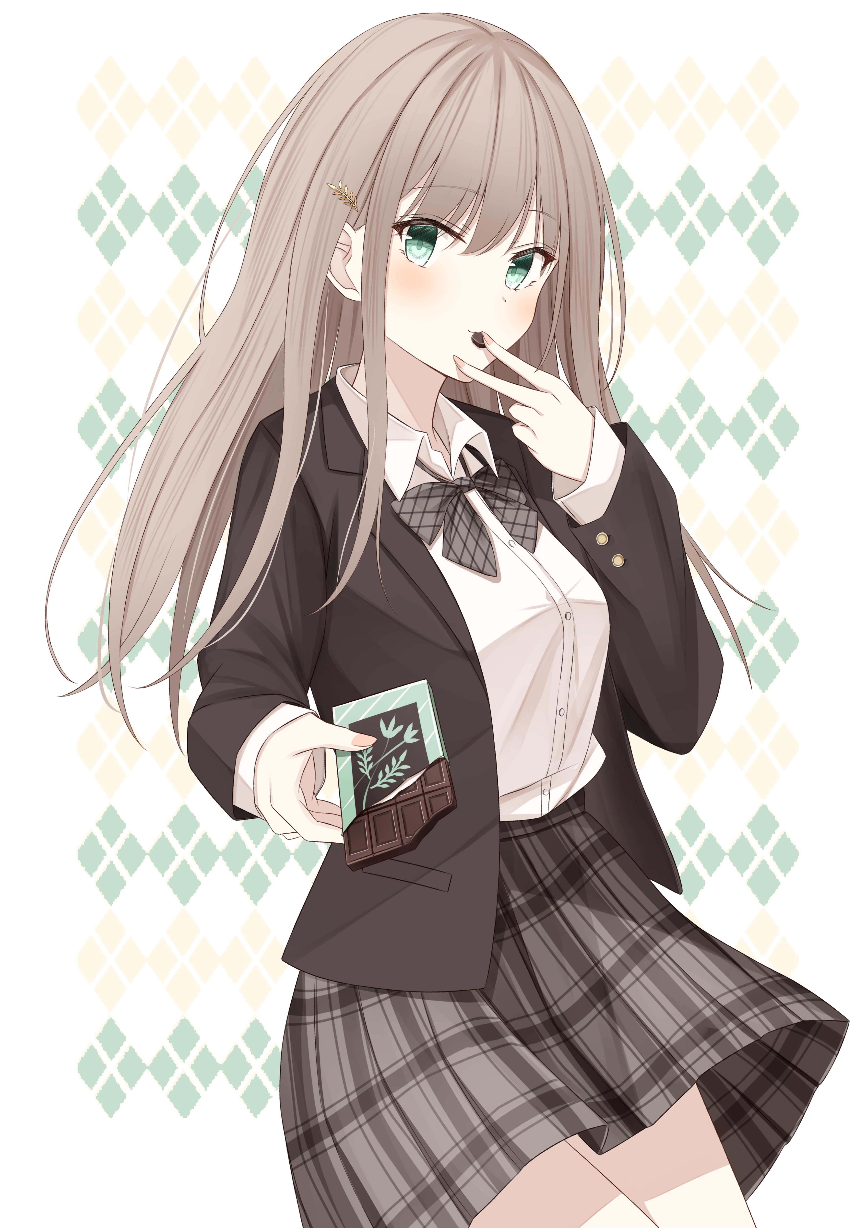 Anime Anime Girls School Uniform Schoolgirl Original Characters Long Hair Artwork Digital Art Fan Ar 3541x5016