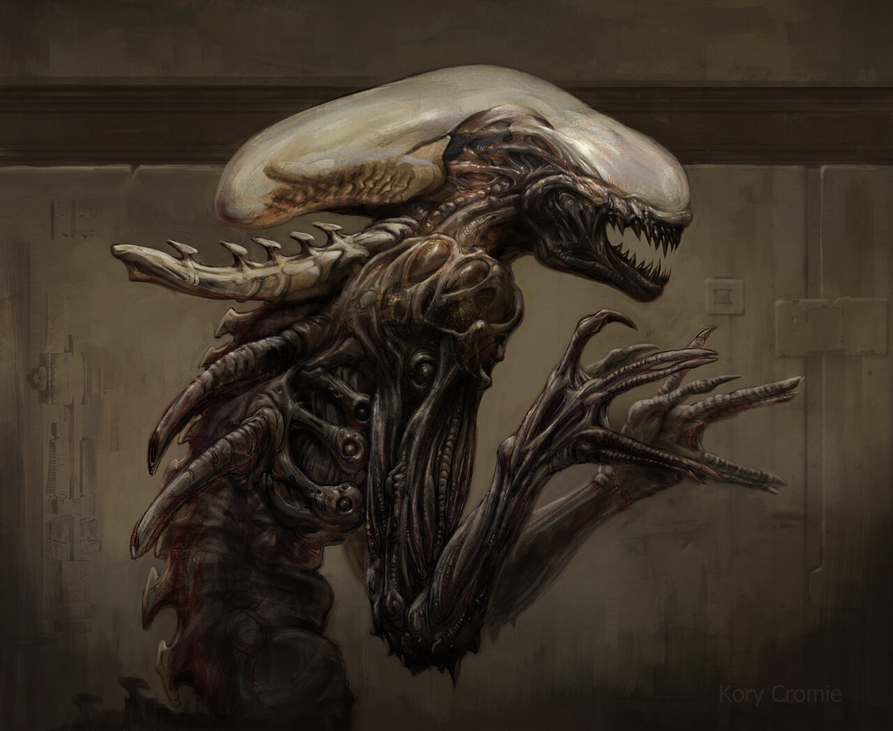 Aliens Xenomorph Creature Horror Science Fiction Creepy 1280x1047