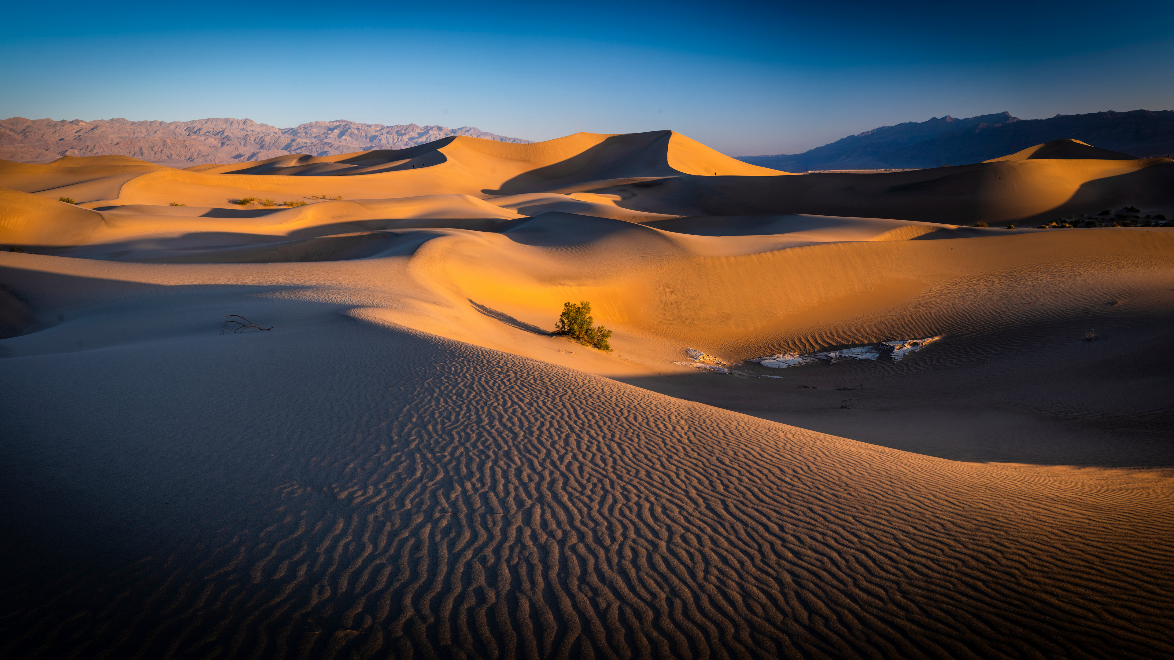 Nature Landscape USA California Sky Death Valley Desert Sand Shadow 3840x2160