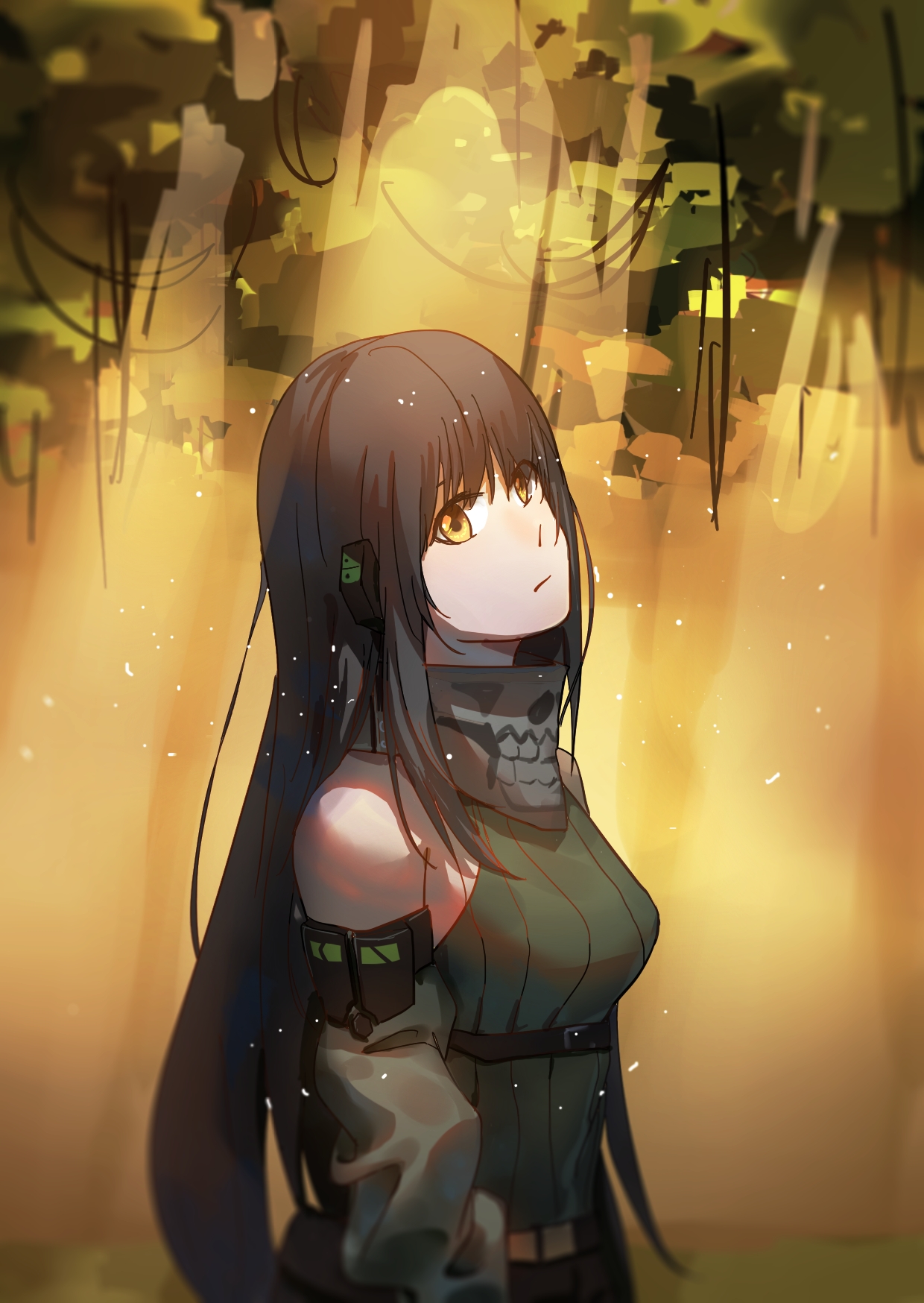 Anime Anime Girls Girls Frontline M4A1 Girls Frontline Long Hair Brunette Solo Artwork Digital Art F 1240x1748