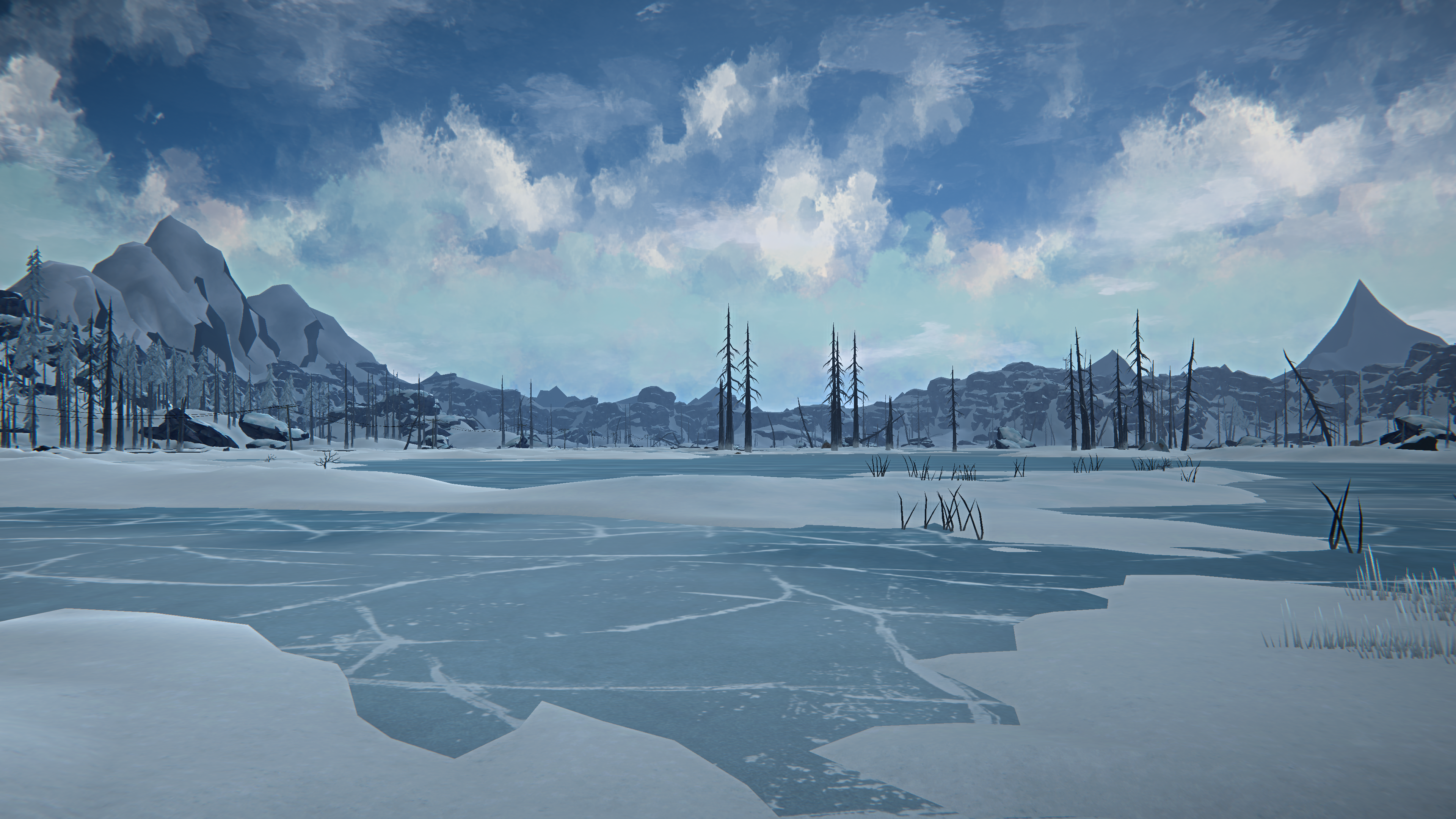 Video Game Landscape Video Games Screen Shot The Long Dark Snow PC Gaming Survival Video Game Art Na 3840x2160