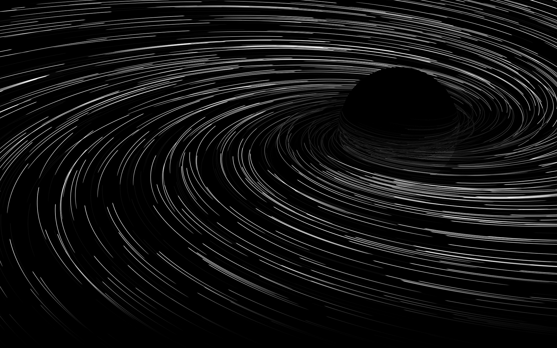 Black Holes Monochrome Lines Space Minimalism Simple Background 1920x1200