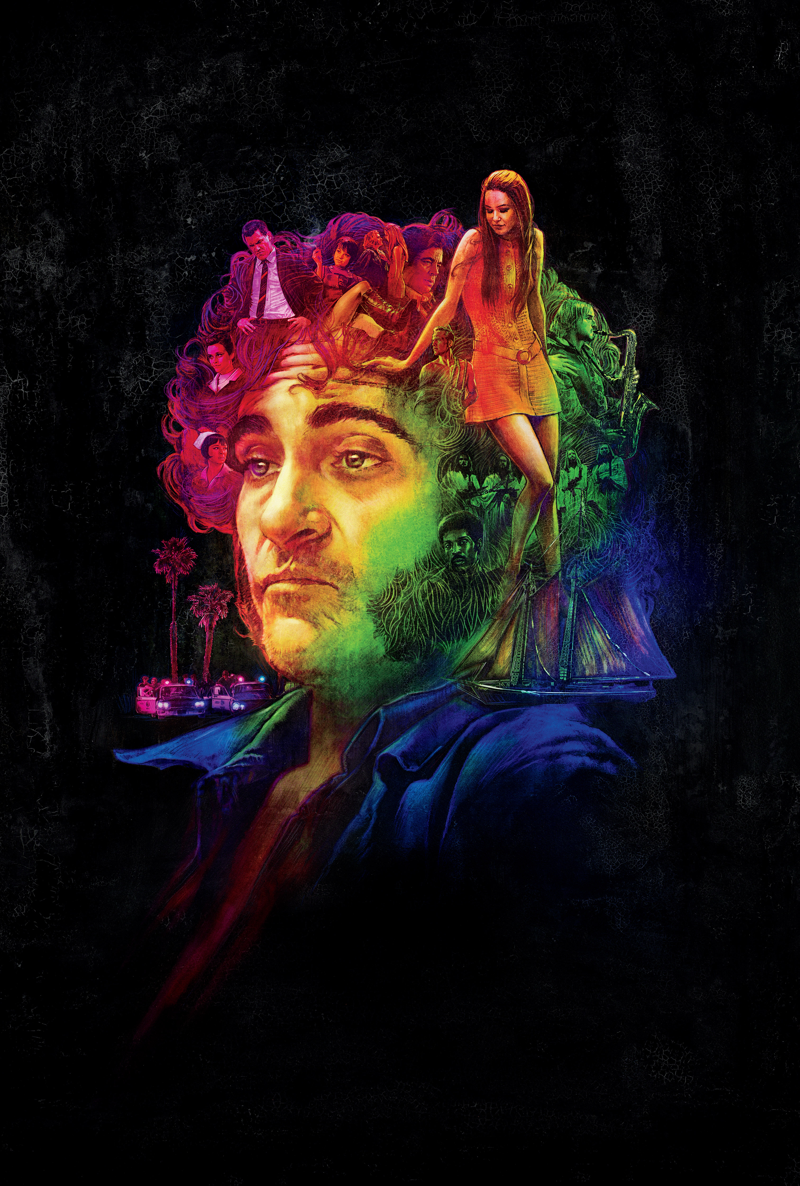 Inherent Vice Film Posters Joaquin Phoenix Katherine Waterston Psychedelic Colorful 3375x5000