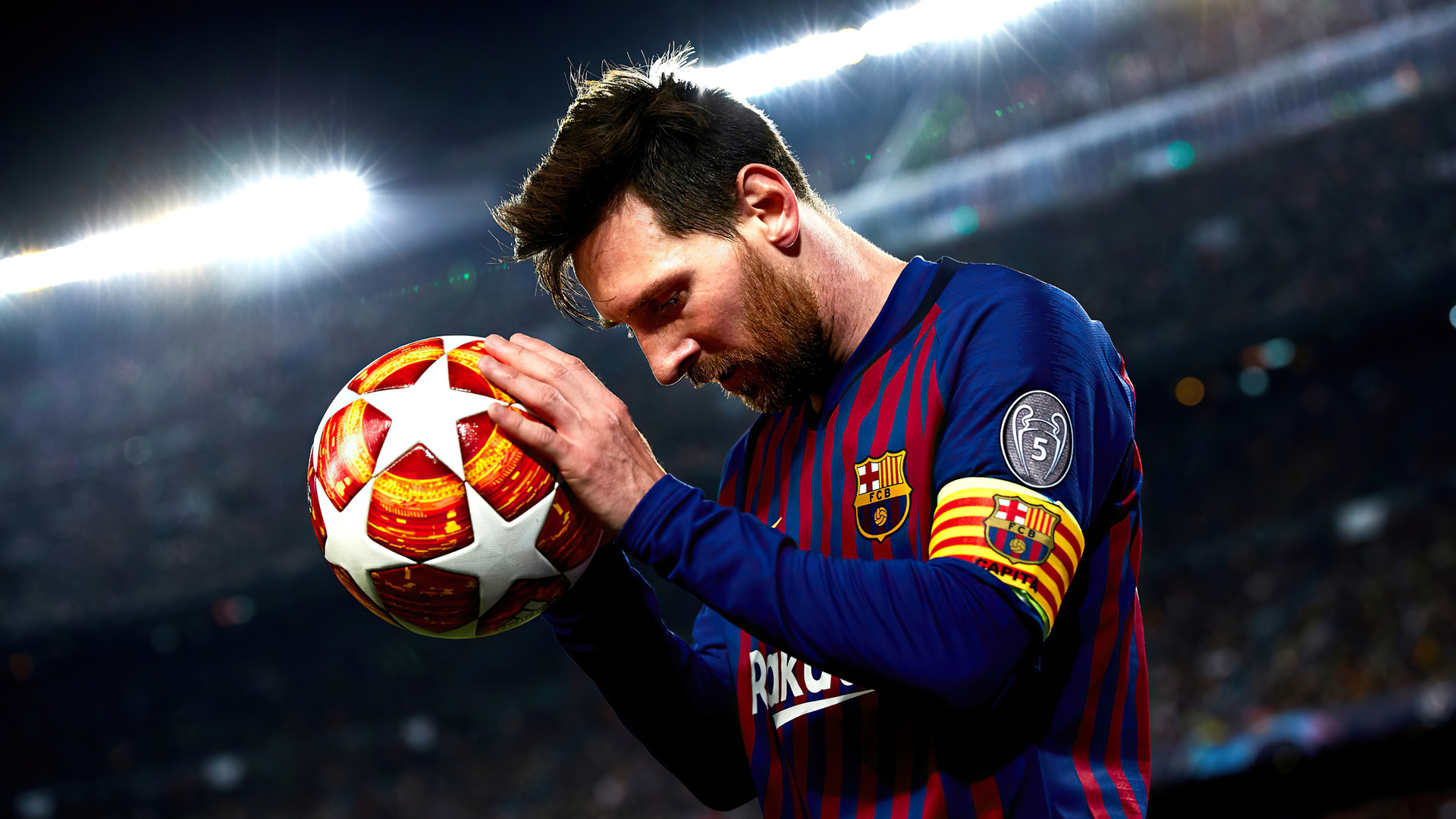 Lionel Messi Champions League Soccer 1920x1080