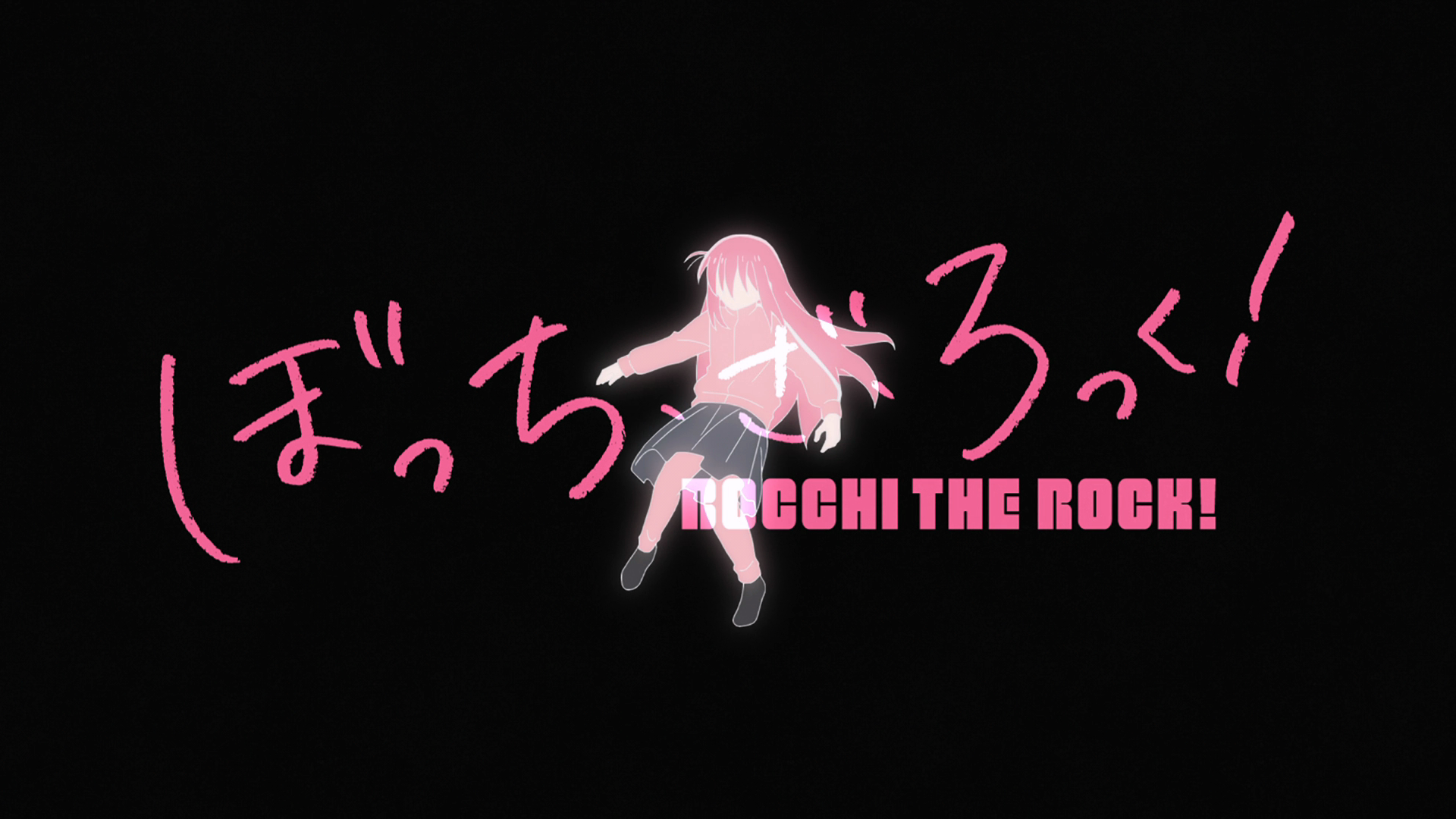 BOCCHi THE ROCK Animation Colorful Anime Girls Japanese Black Background Simple Background Minimalis 1920x1080