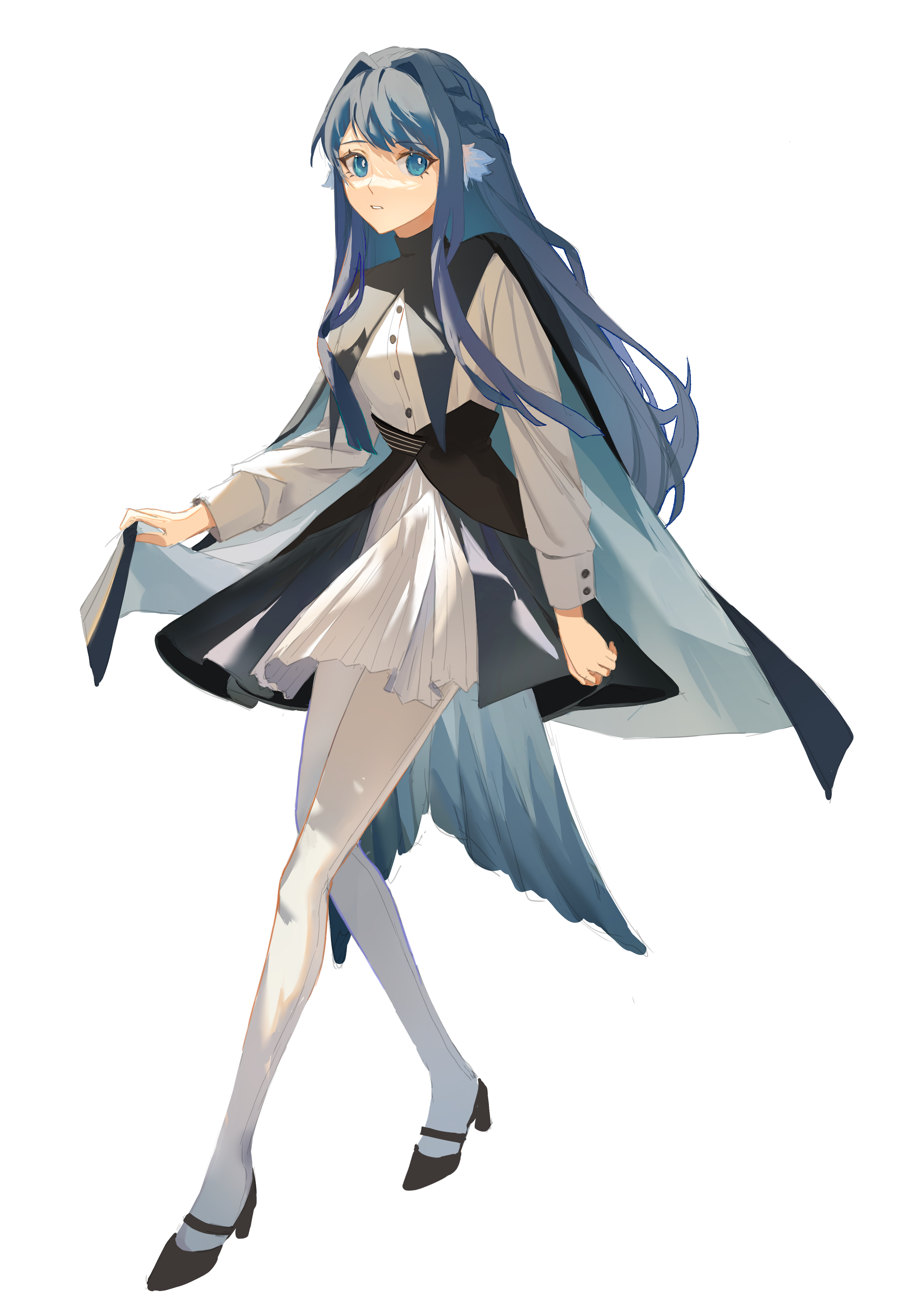 Anime Anime Girls Arknights Astesia Arknights Long Hair Blue Hair Solo Artwork Digital Art Fan Art 2164x3079