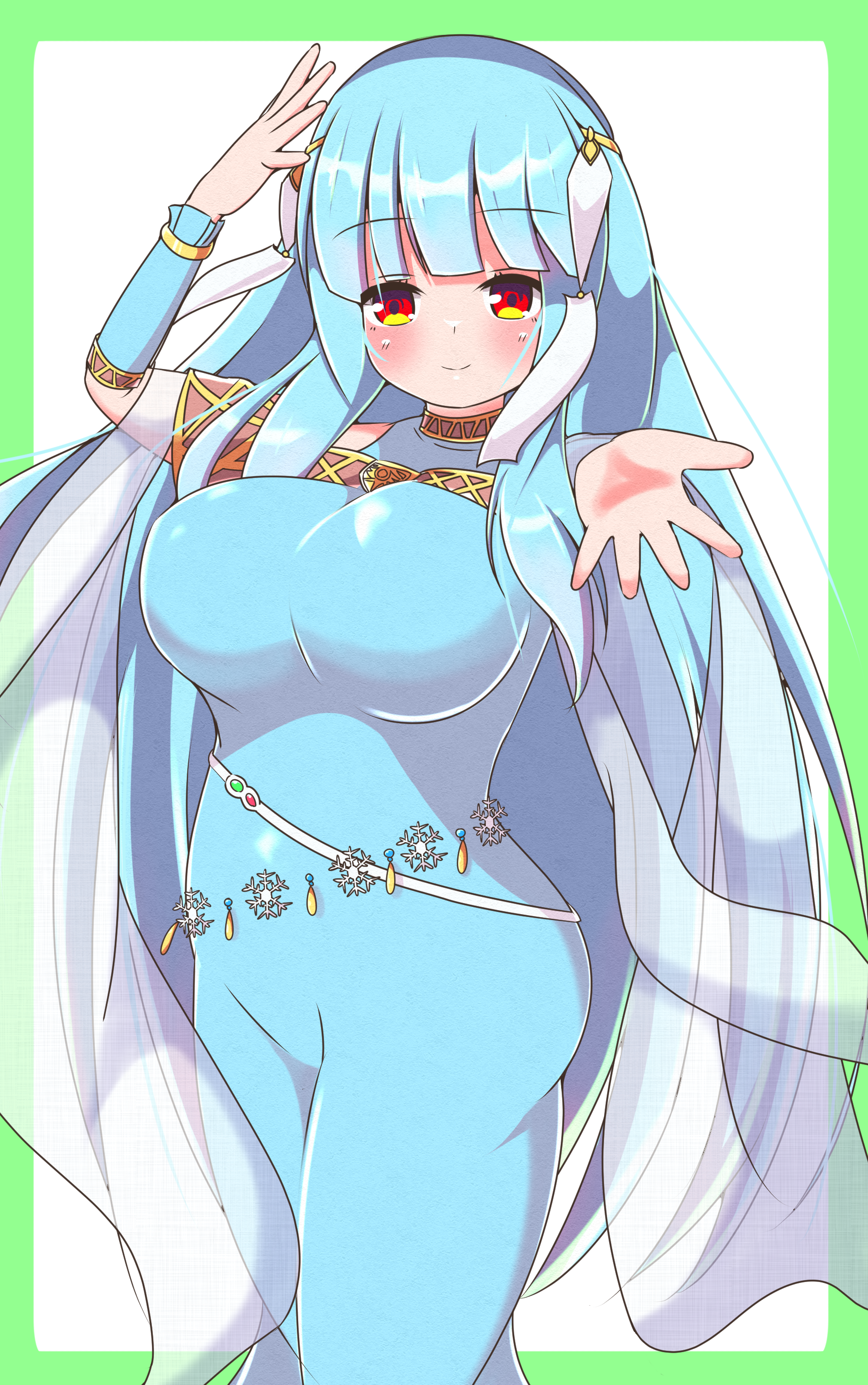 Anime Anime Girls Fire Emblem Ninian Fire Emblem The Blazing Blade Long Hair Blue Hair Solo Artwork  1720x2744