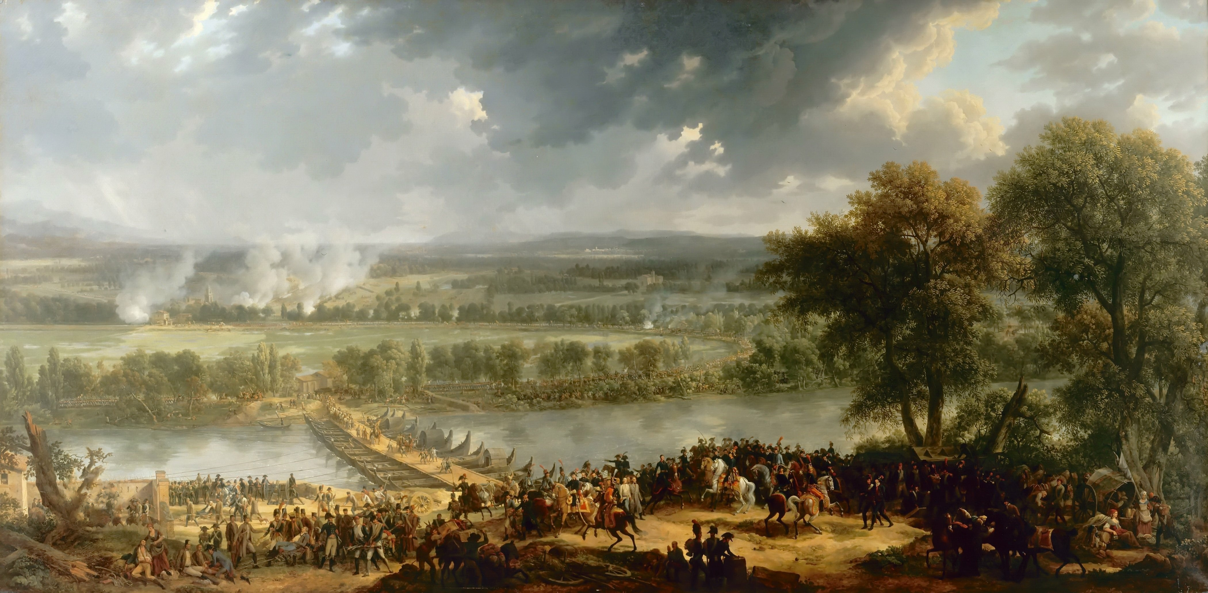 Artwork French Army Battle Of Arcole War Crowd People Men 4200x2063