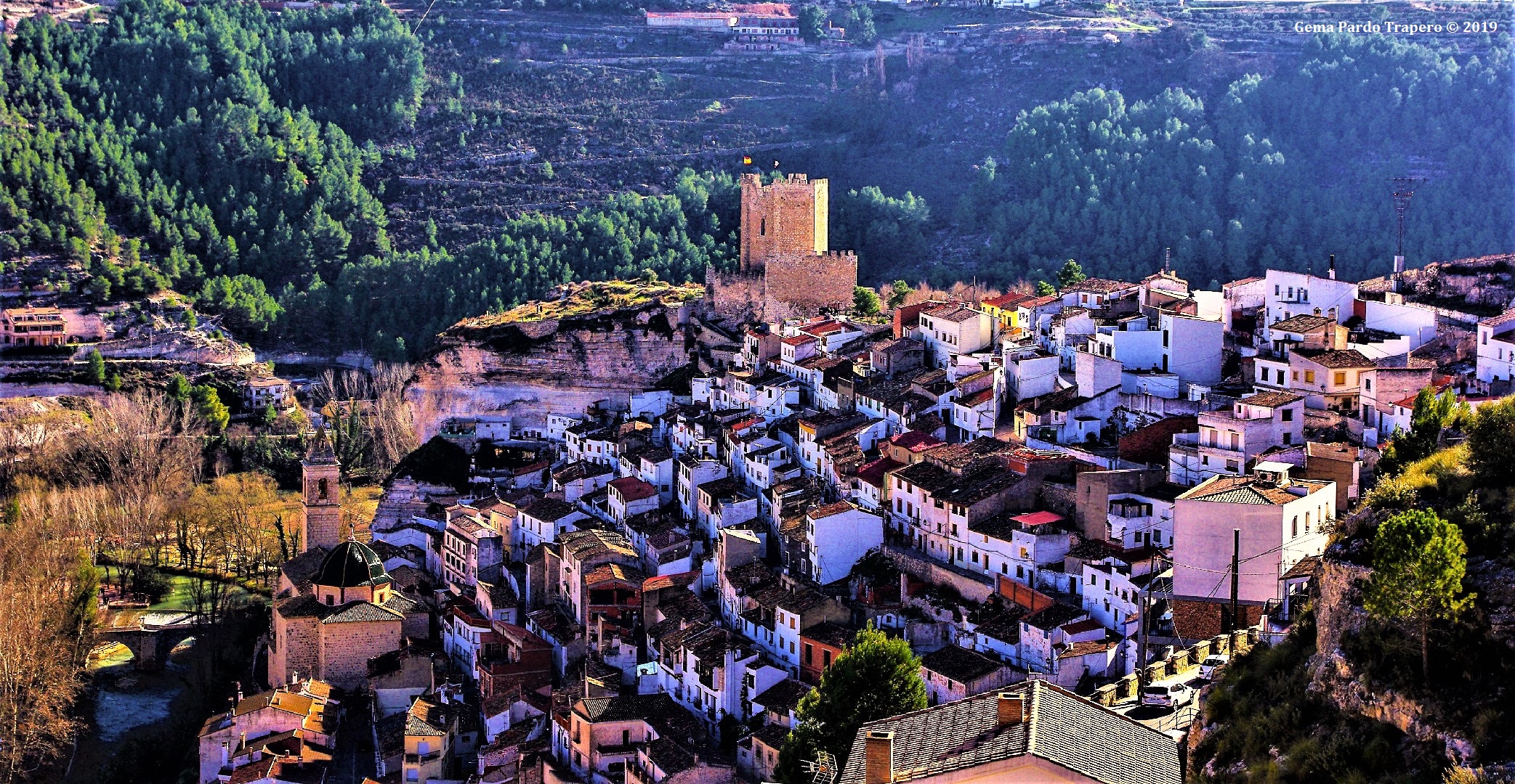 Village Castle Spain Albacete Castilla La Mancha 2085x1080