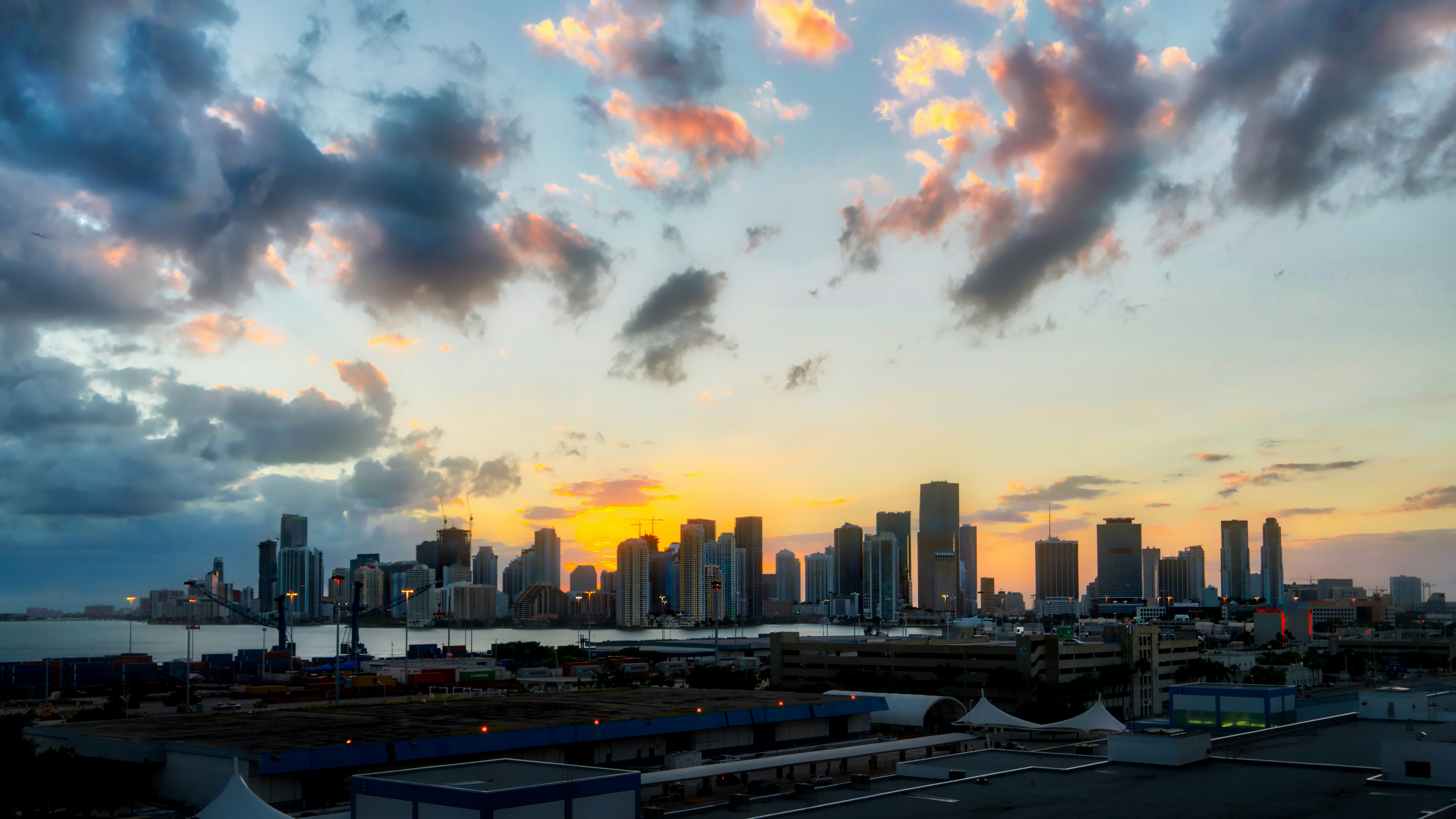 Photography Trey Ratcliff USA Florida Miami Cityscape Building Scyscrapers Clouds Sky 7680x4320
