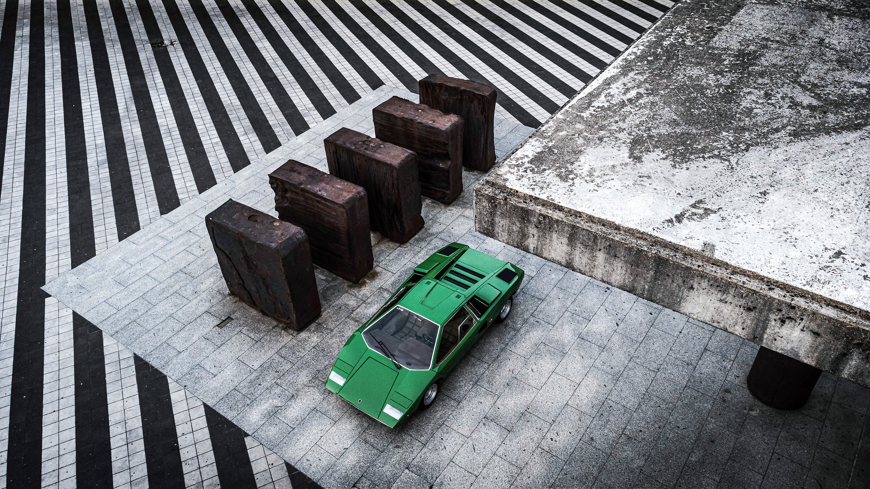 Lamborghini Countach Green Cars Car Vehicle 2800x1575