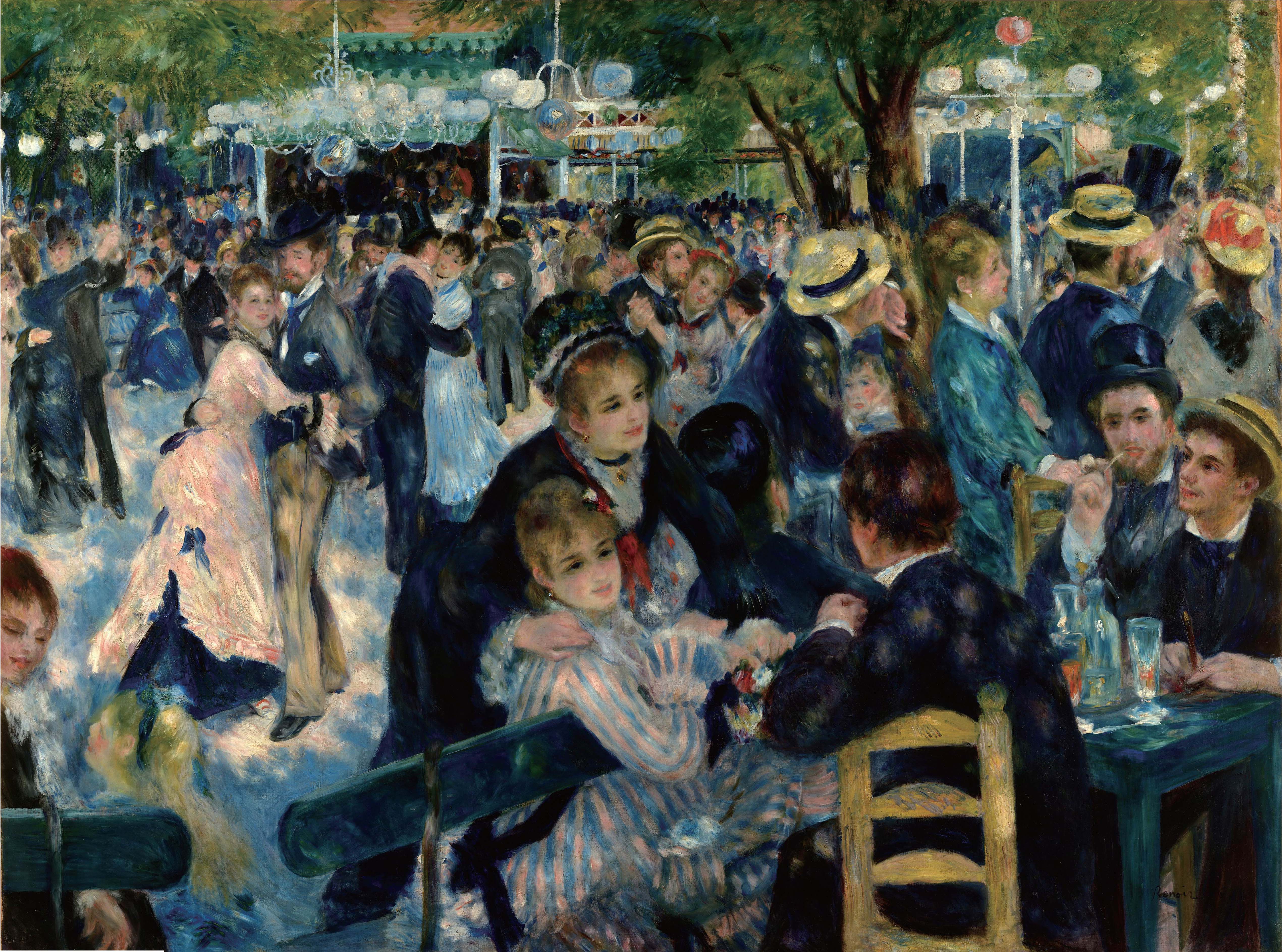 Oil On Canvas Oil Painting Impressionism Auguste Renoir Crowd Women Men Hat Artwork Classical Art Da 5081x3773