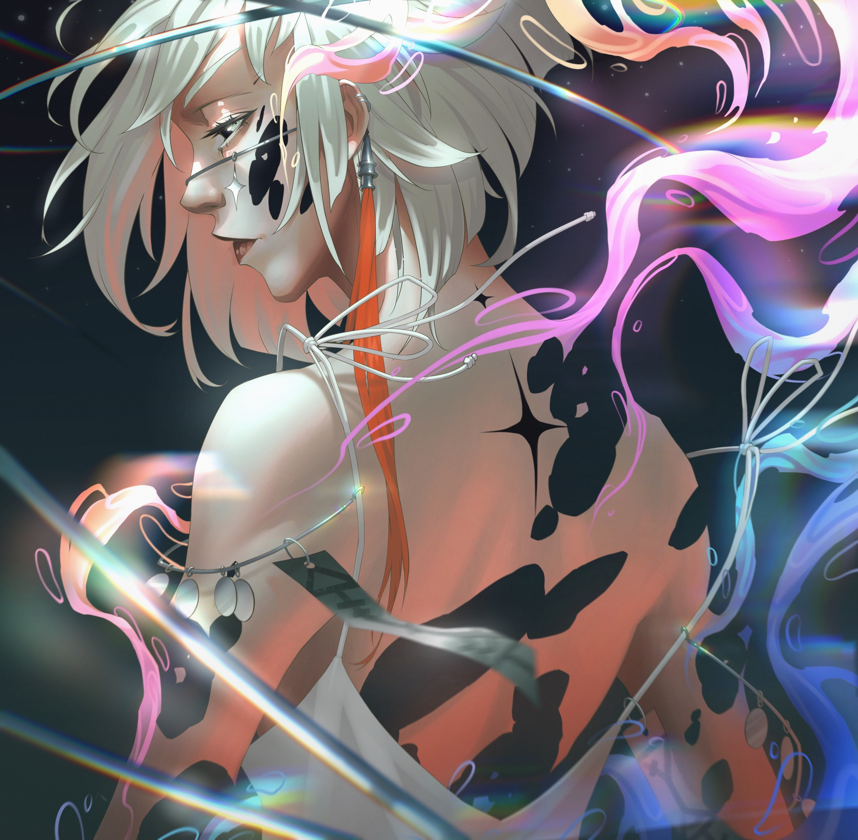 Digital Art Artwork Illustration Women Blonde Short Hair Abstract Fantasy Art Fantasy Girl Back 3000x2937