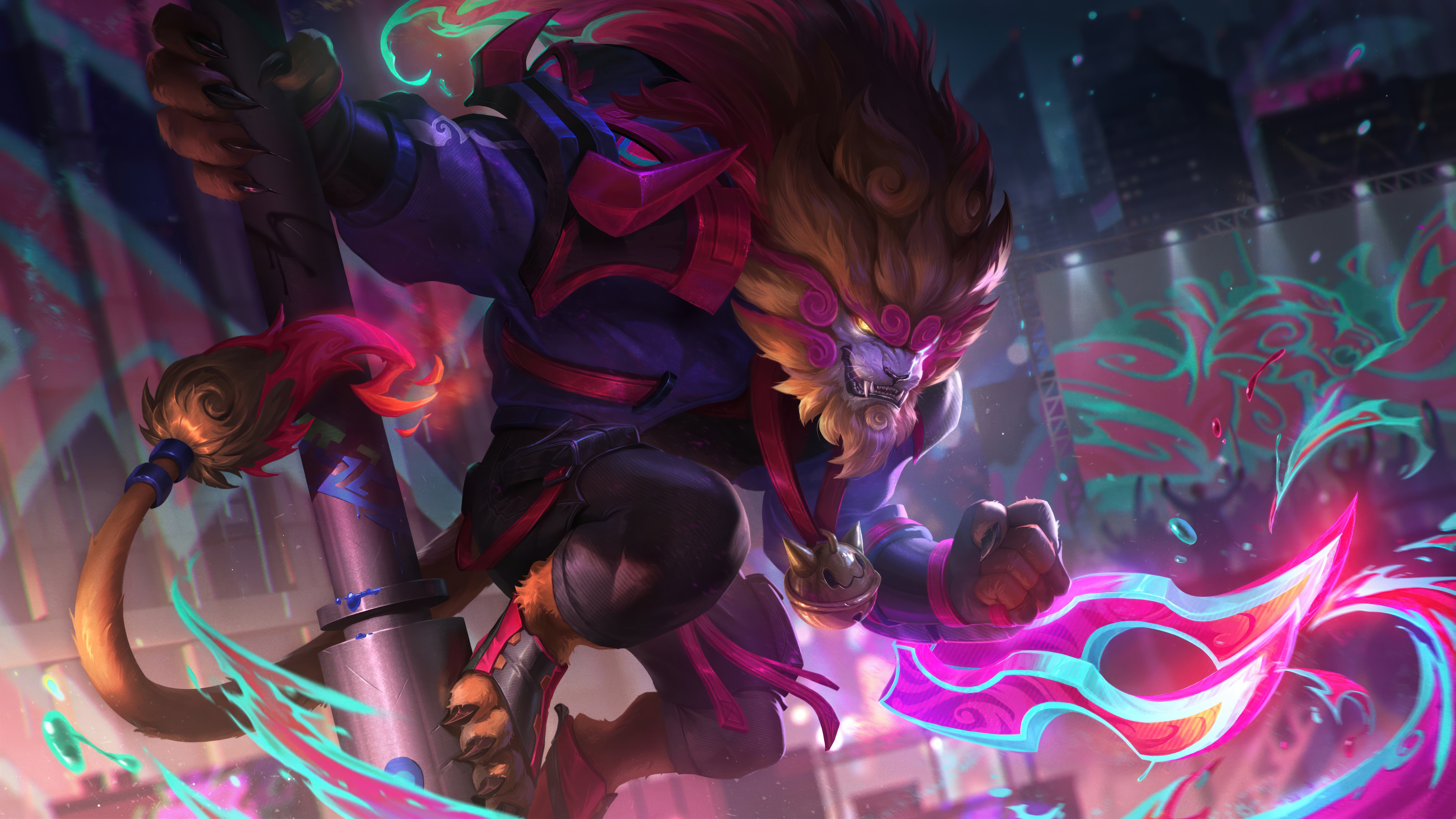 Video Games GZG Riot Games Digital Art League Of Legends Street Demon League Of Legends Rengar Leagu 7680x4320