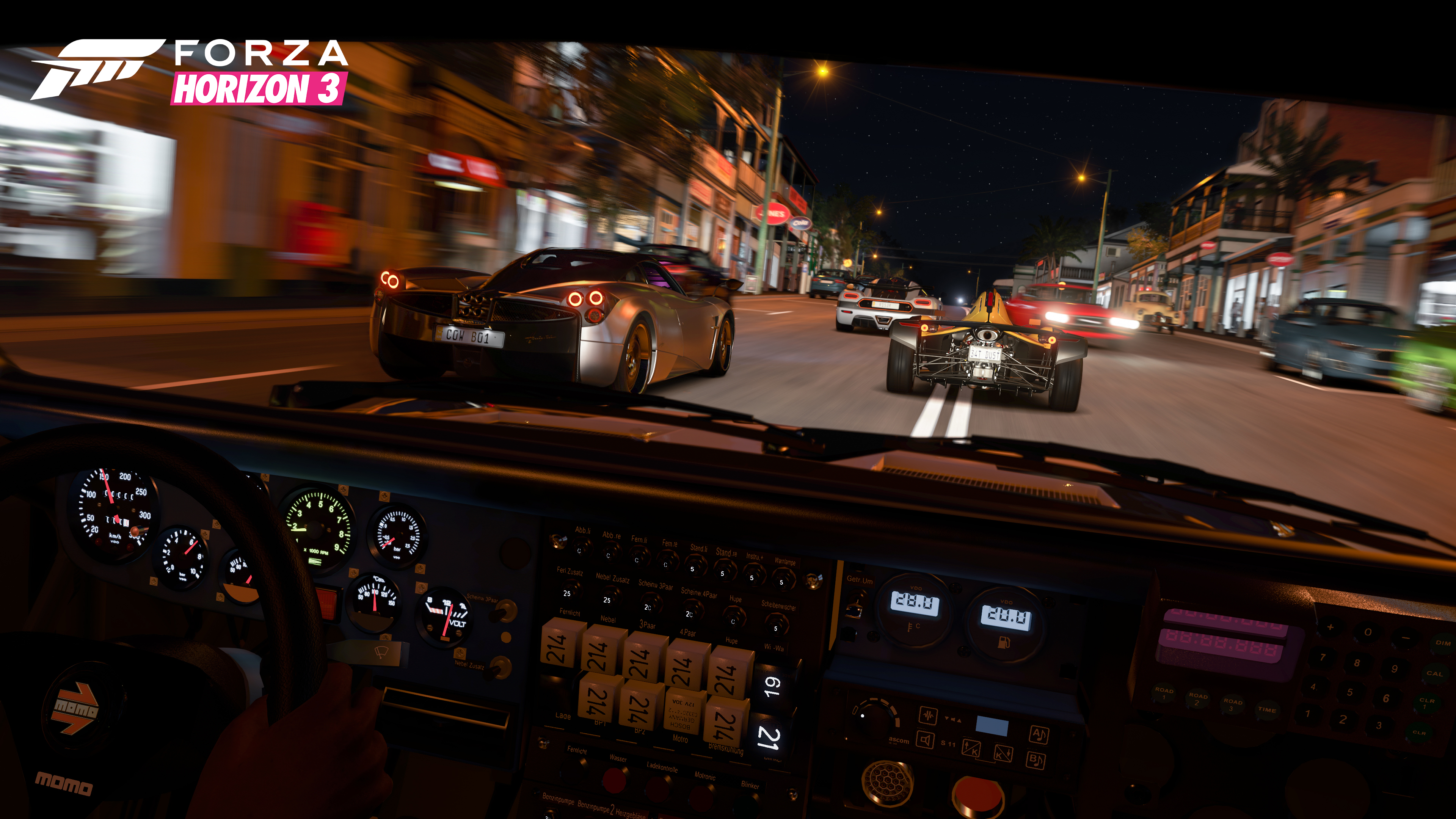 Forza Horizon 3 Video Games Car Car Interior Taillights Headlights Logo Racing 3840x2160