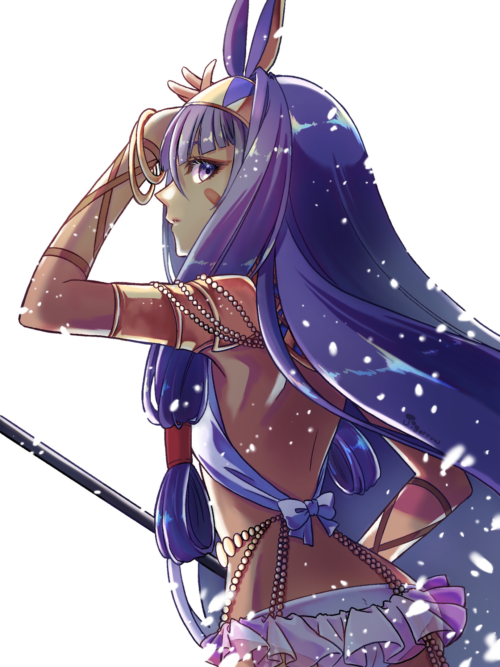 Nitocris Fate Grand Order Fate Series Fate Grand Order Anime Anime Girls Long Hair Purple Hair Artwo 1620x2160