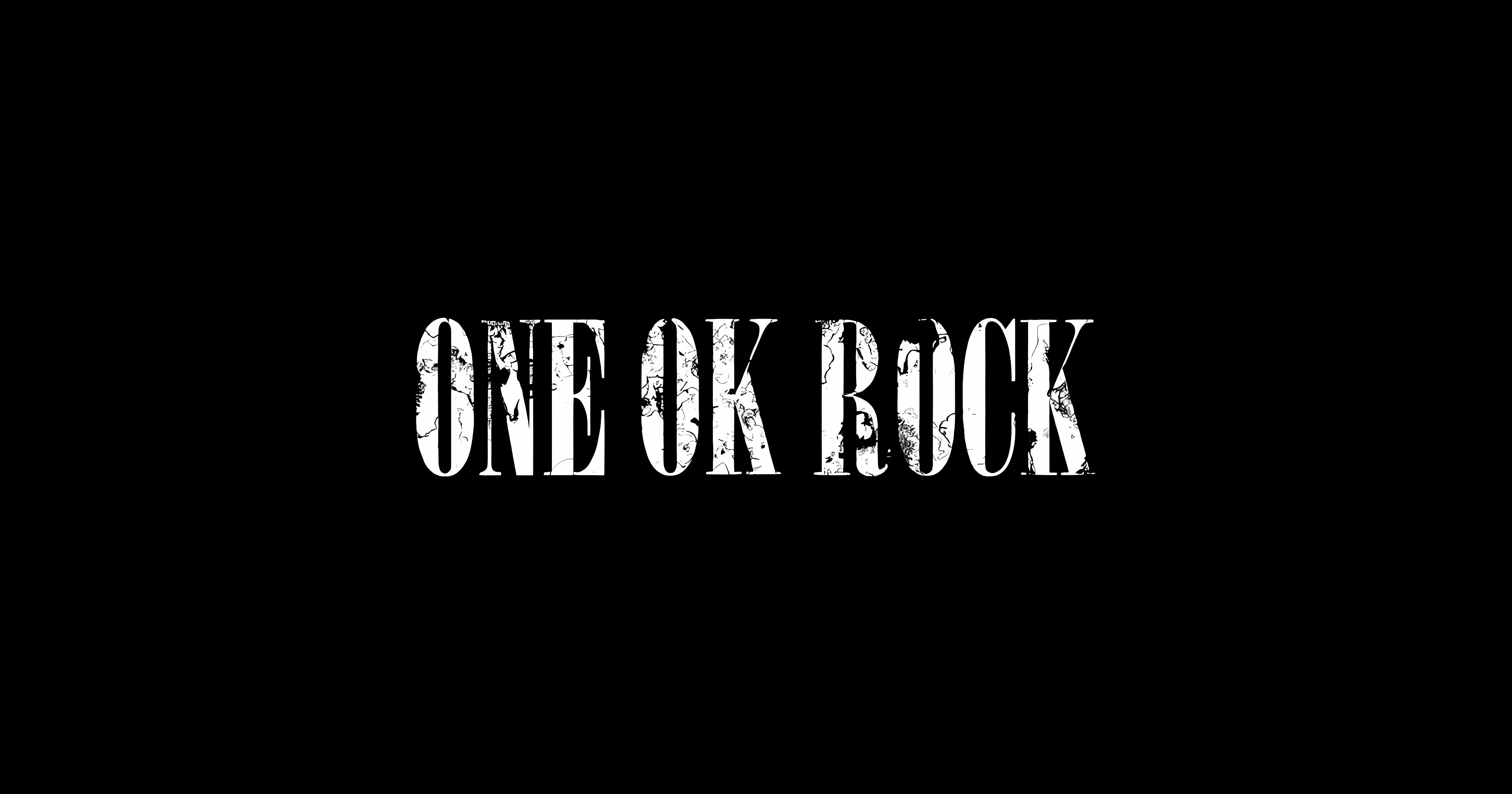 Band Logo Band Black Background Simple Background Minimalism ONE OK ROCK 4096x2152