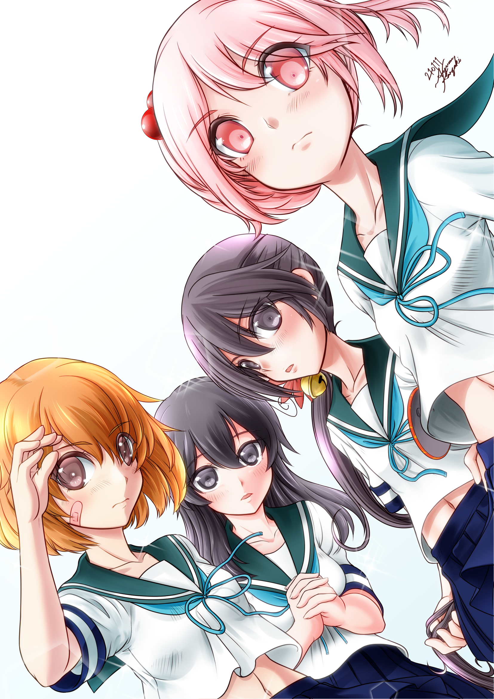 Anime Anime Girls Kantai Collection Akebono KanColle Oboro KanColle Sazanami KanColle Ushio KanColle 1654x2339