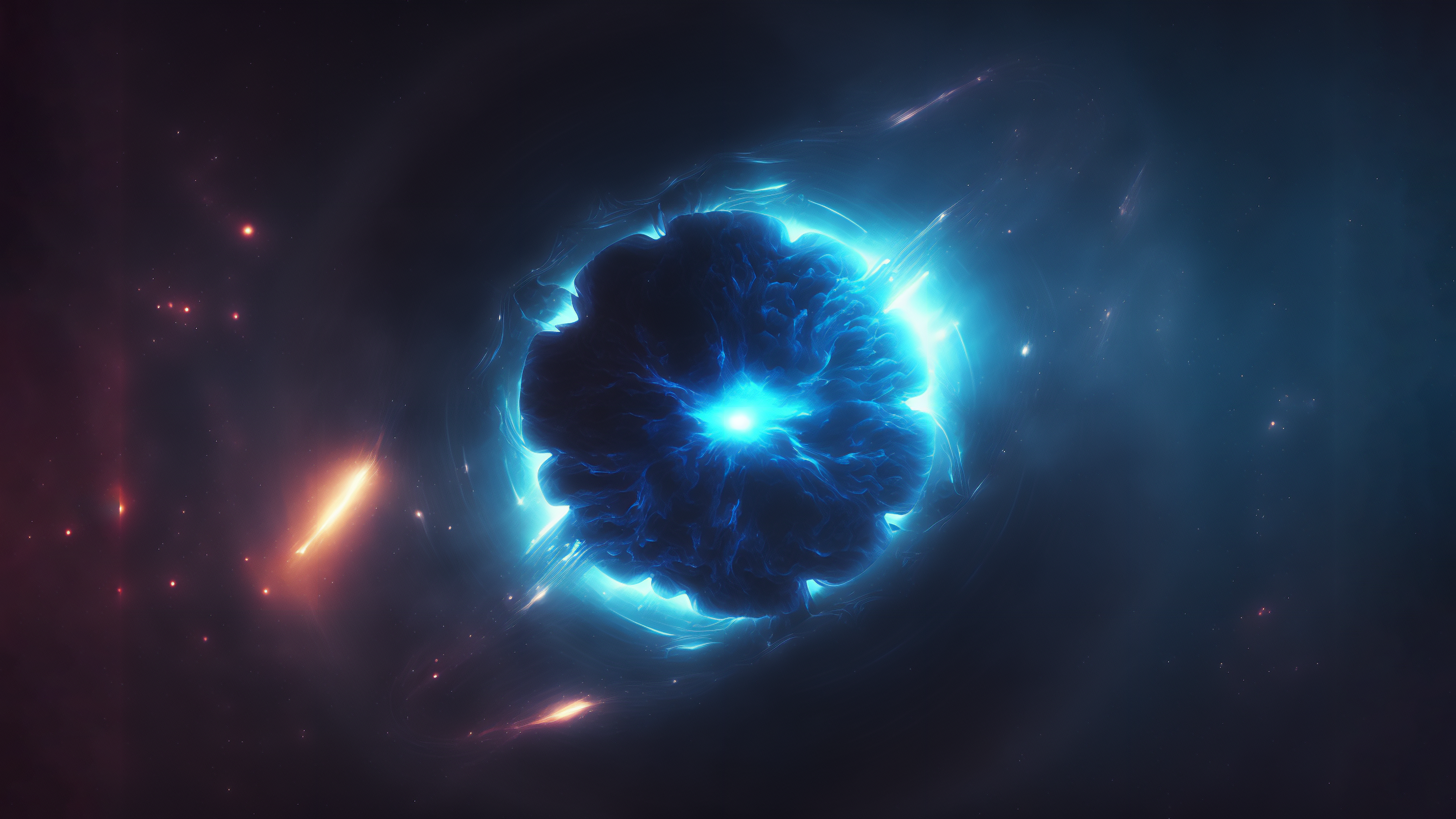 Ai Art Space Nebula Simple Background Minimalism 3640x2048