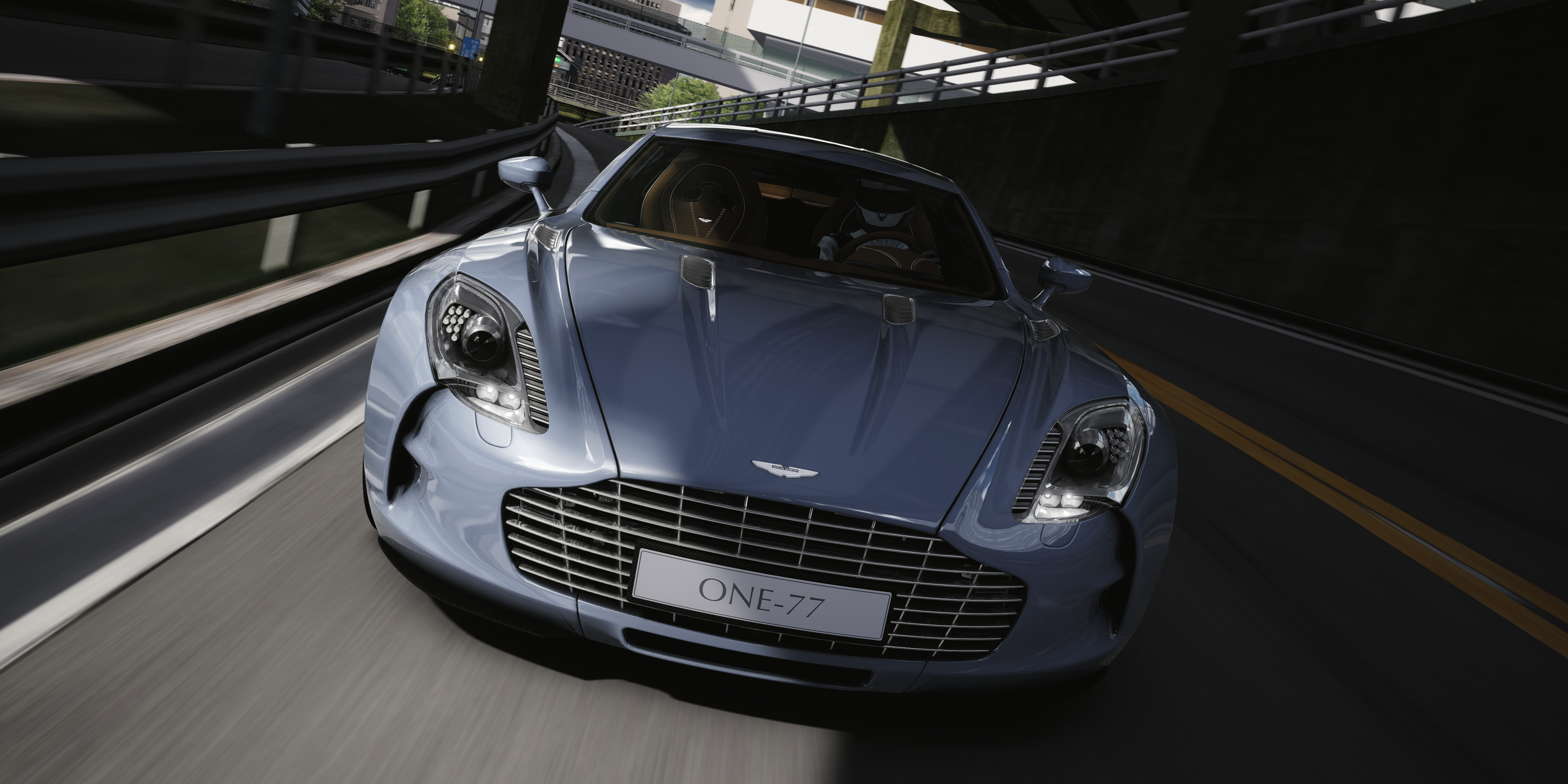 Assetto Corsa Car Video Games Aston Martin One 77 Front Angle View Road Licence Plates CGi Headlight 3200x1600