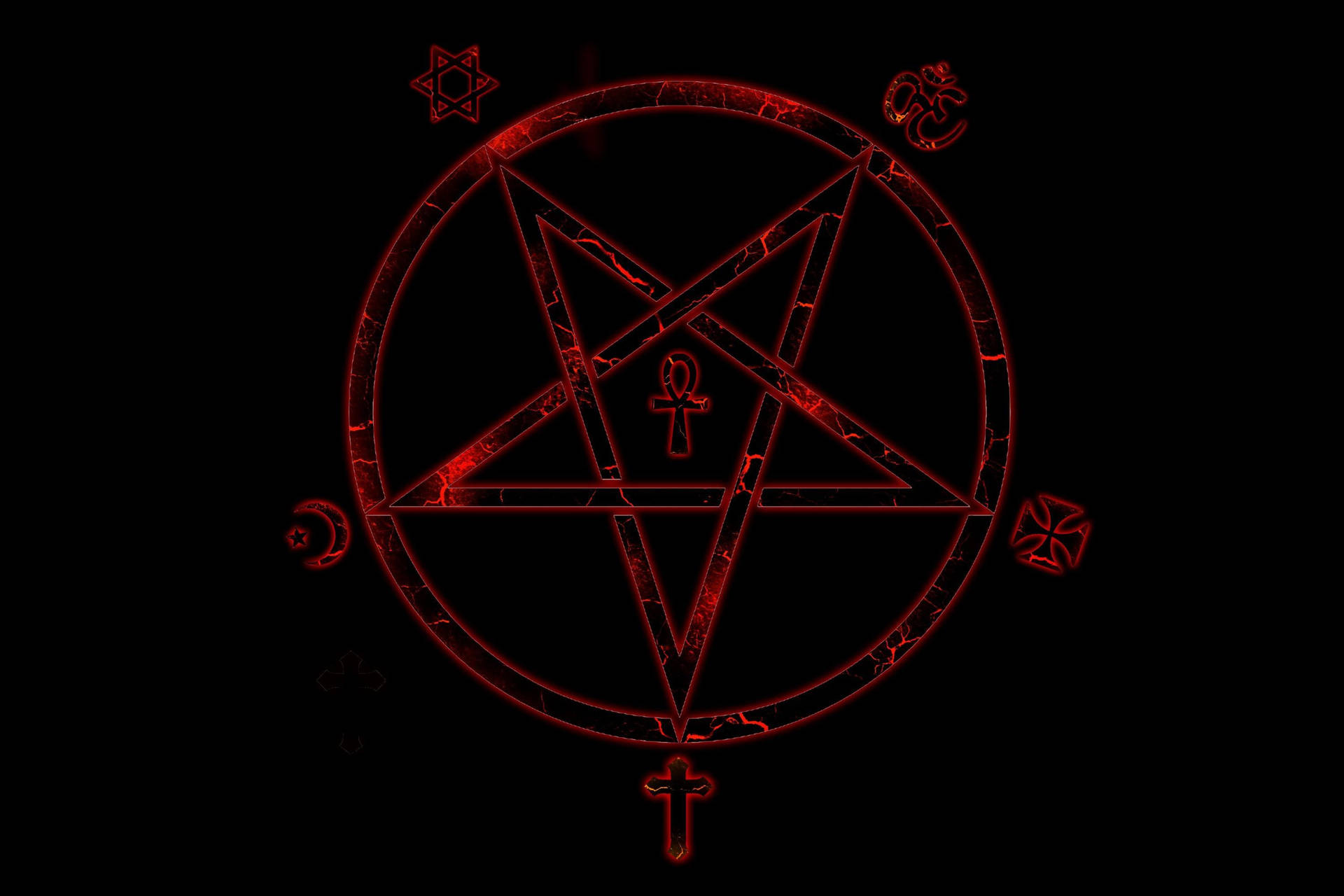 Pentagram Satanic Dark Minimalism Simple Background Wallpaper -  Resolution:1920x1280 - ID:1355868 