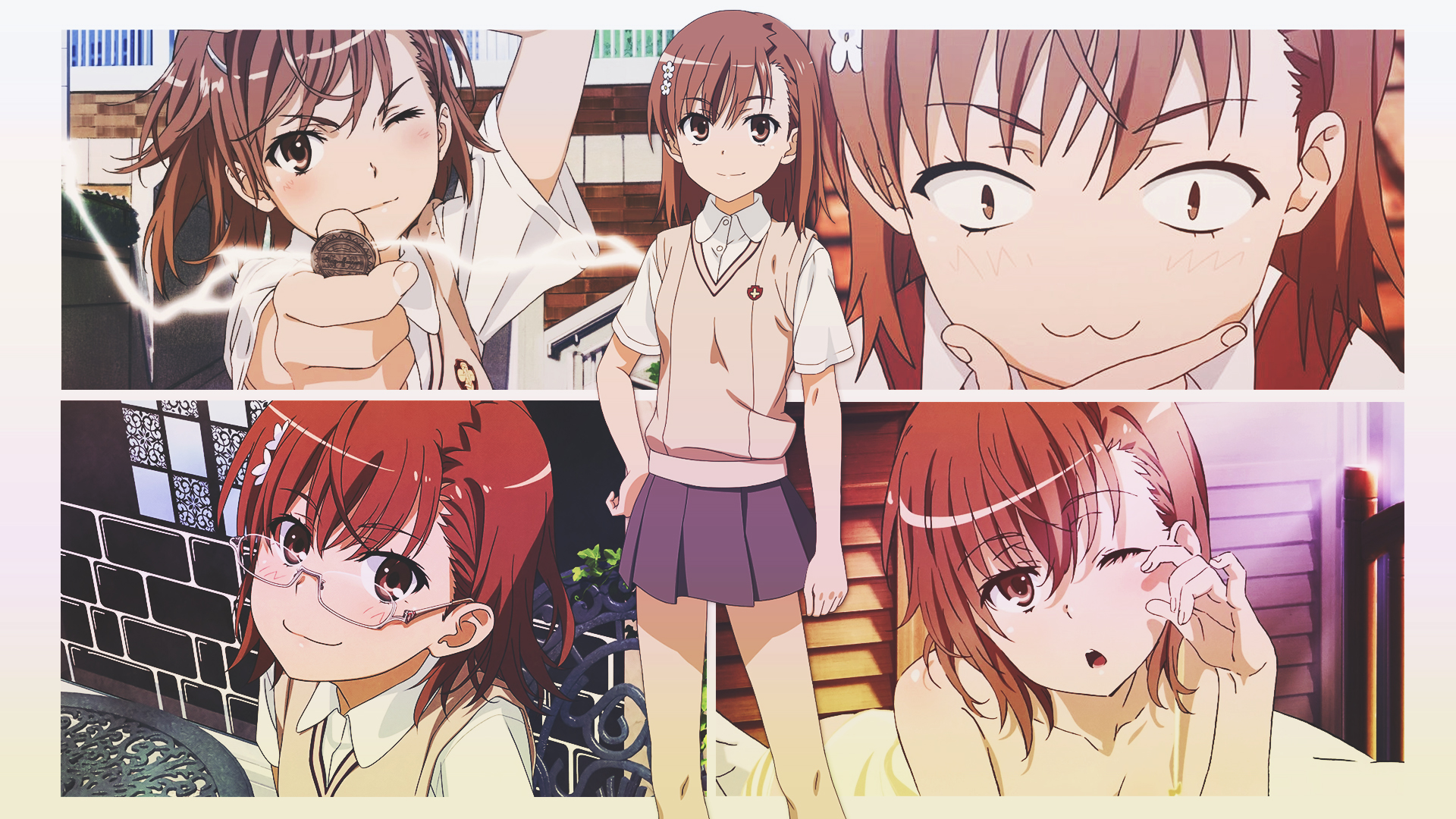 Anime Collage DinocoZero Anime Girls To Aru Kagaku No Railgun To Aru Majutsu No Index Misaka Mikoto  1920x1080