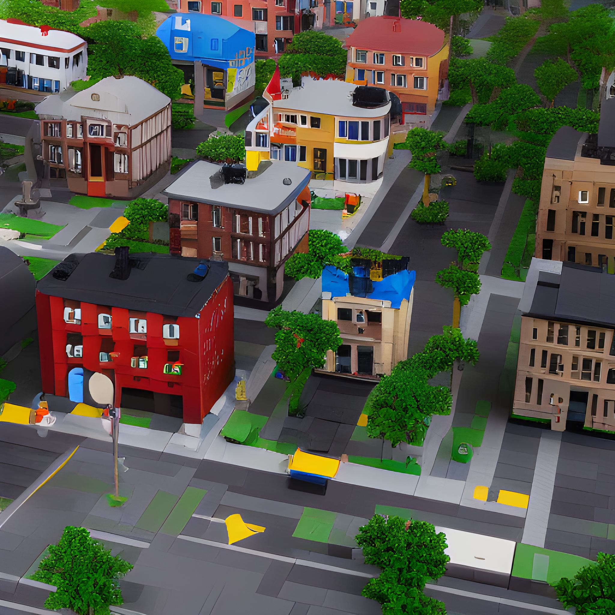 Neighborhood LEGO Town Toys 2048x2048