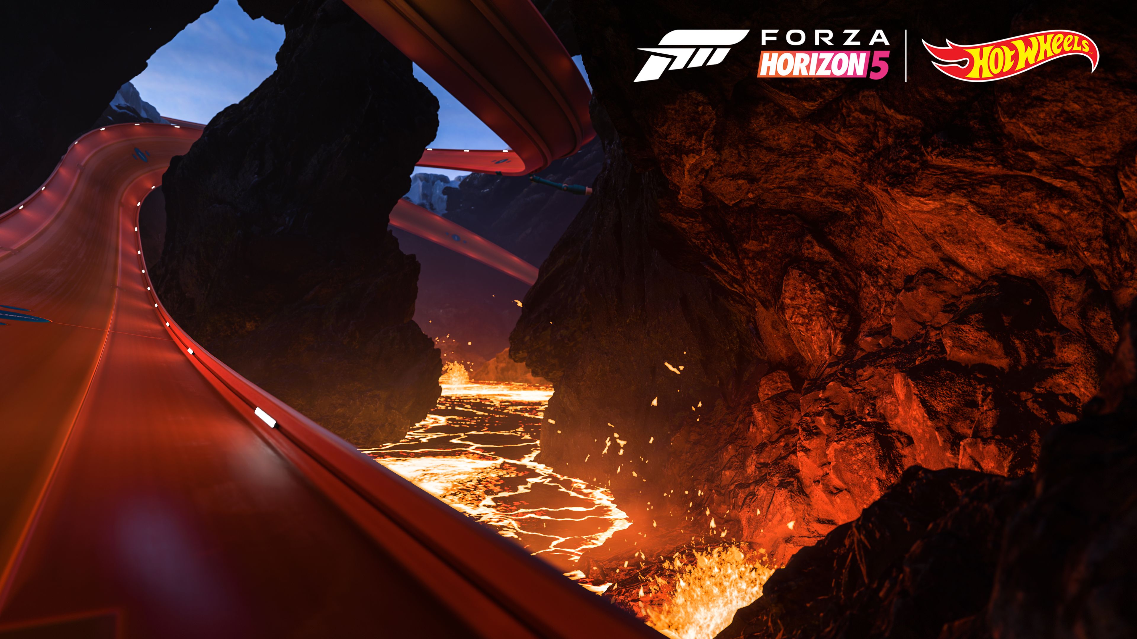 Forza Horizon 5 Hot Wheels Video Games Watermarked Race Tracks CGi Logo 3840x2160
