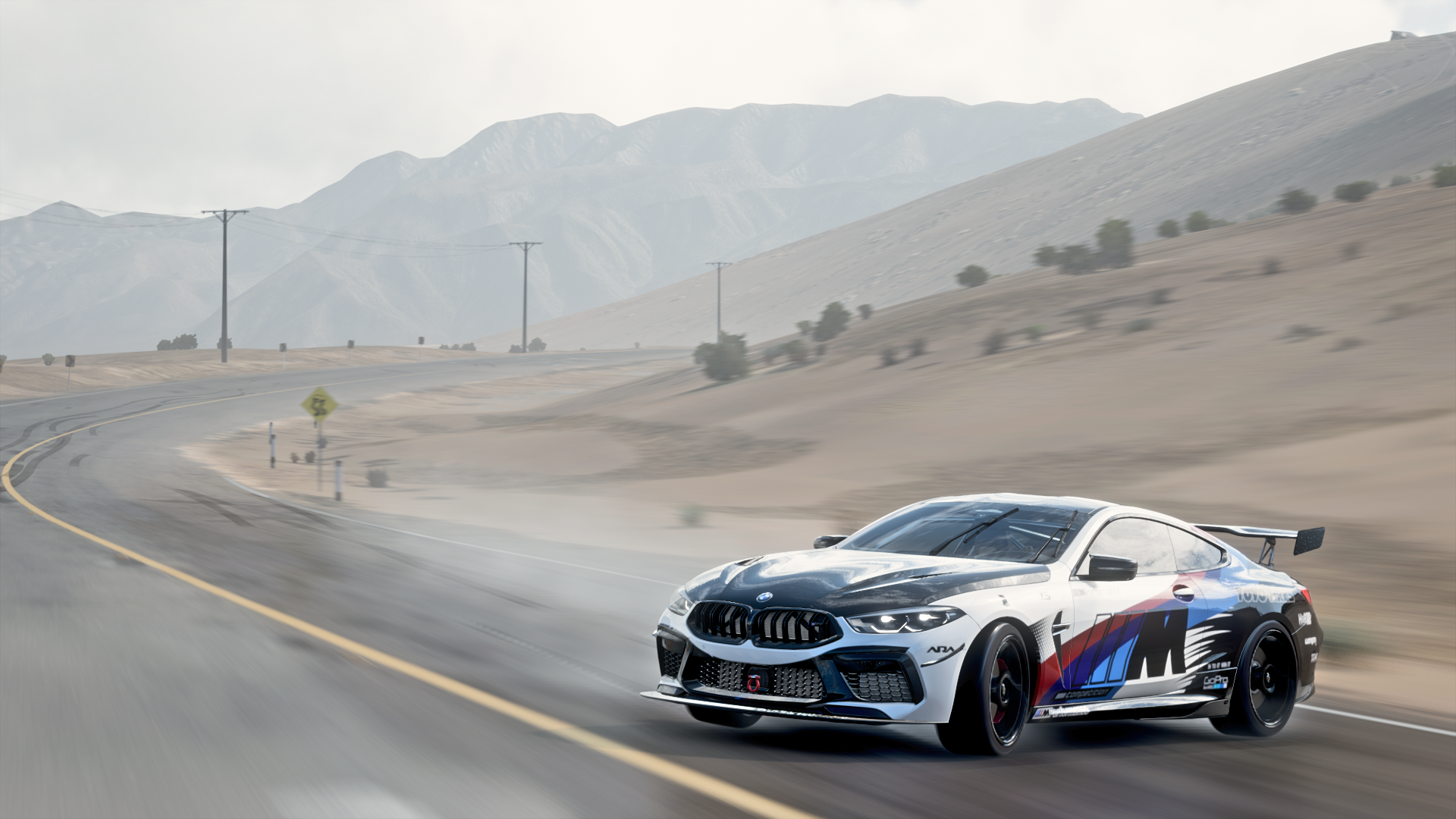 Forza Forza Horizon Forza Horizon 5 BMW M8 Competition Car Video Games Road Headlights 1920x1080