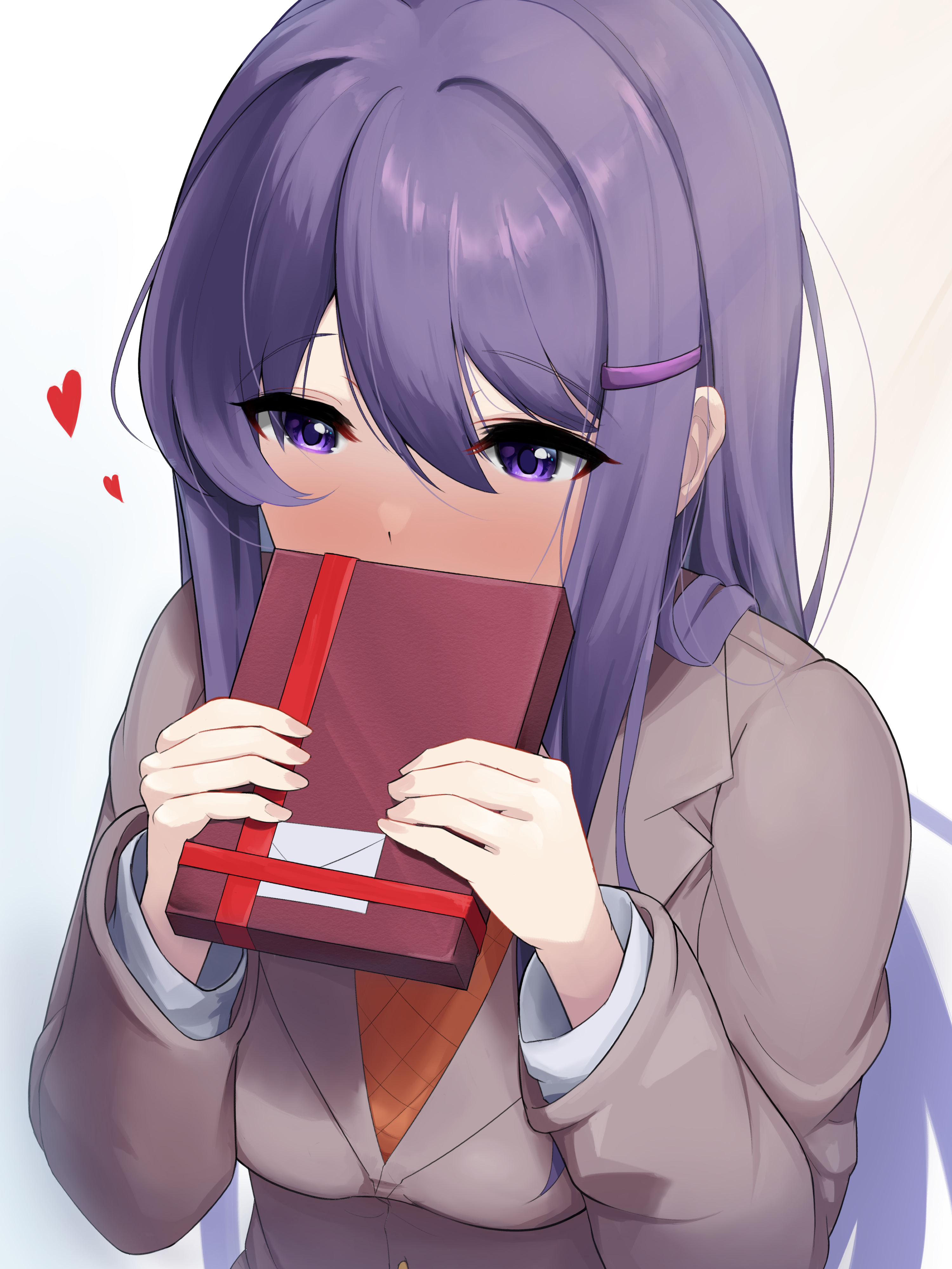 Anime Anime Girls Doki Doki Literature Club Yuri Doki Doki Literature Club Long Hair Purple Hair Sol 3000x4000