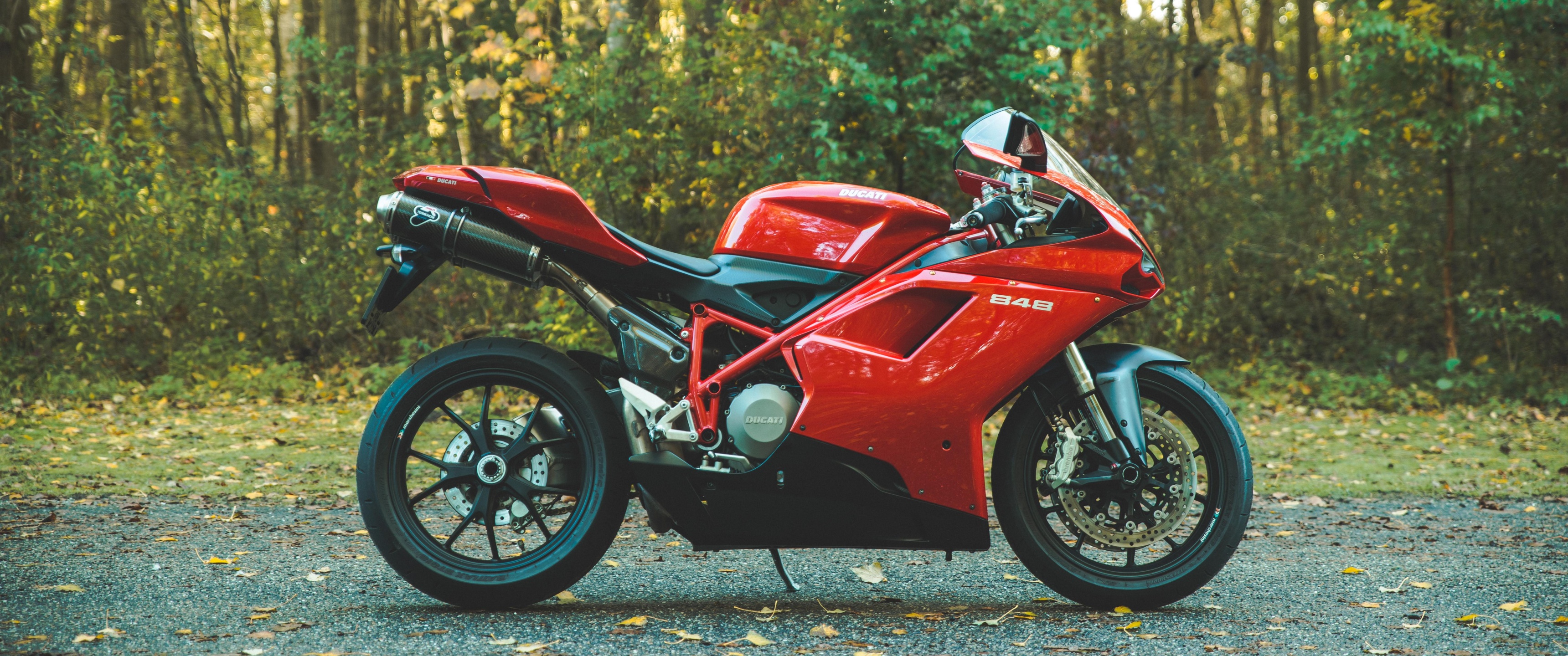 Vehicle Motorcycle Ducati Leaves 3440x1440