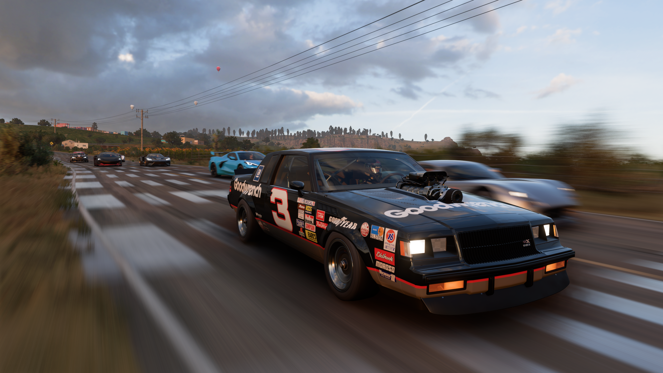 Screen Shot Buick Regal GNX Supercharger Racing Dale Earnhardt Road Forza Horizon 5 Car Video Games  2560x1440
