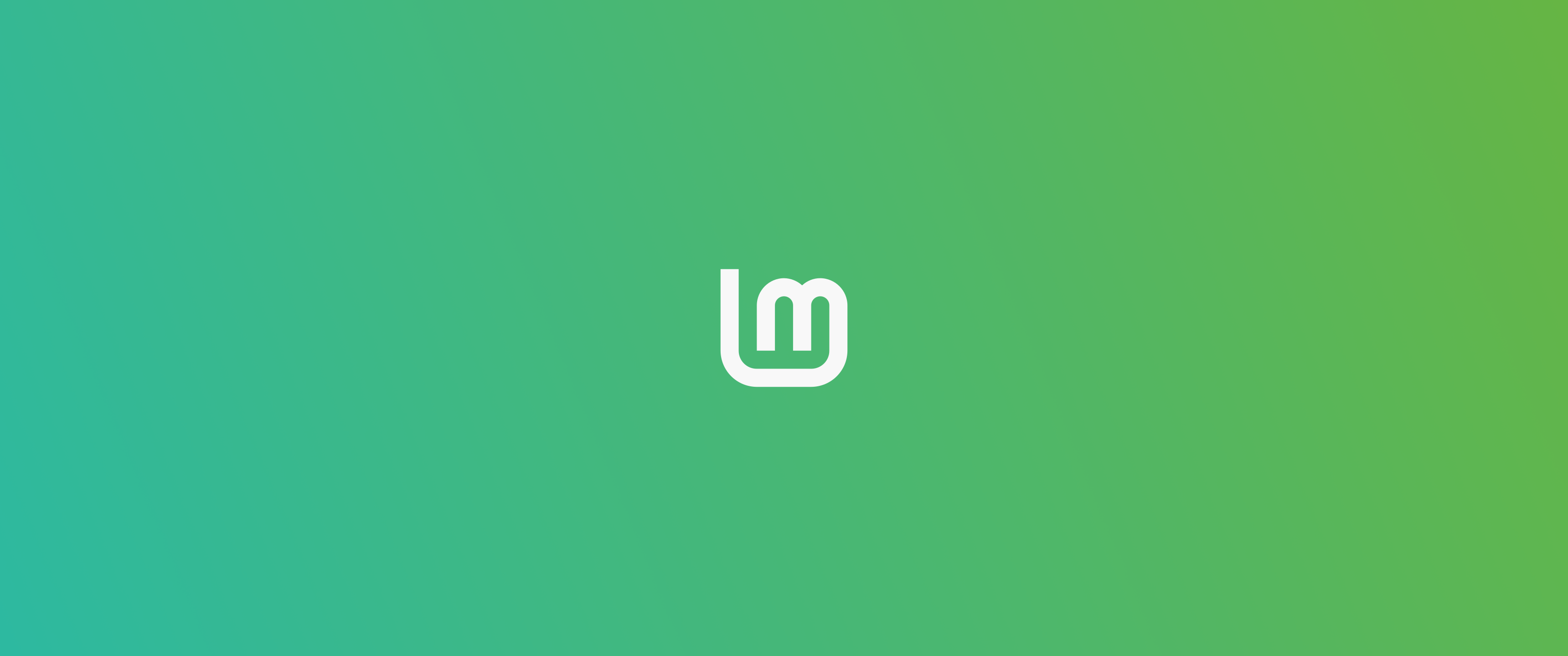 Linux Minimalism Gradient Linux Mint Operating System Simple Background Logo 3440x1440
