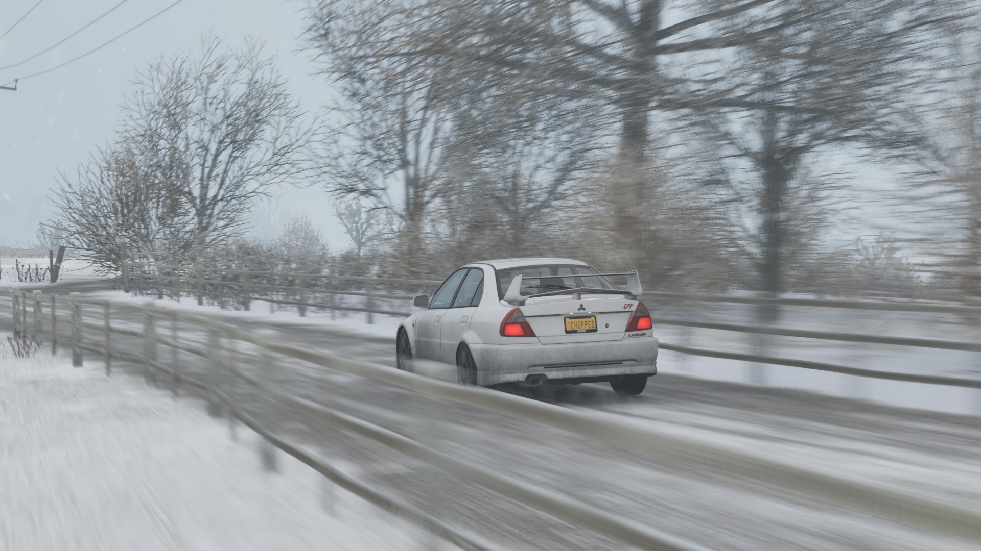 Forza Forza Horizon 4 Digital Art Mitsubishi Lancer Evo V Car Video Games Road Trees 1920x1080