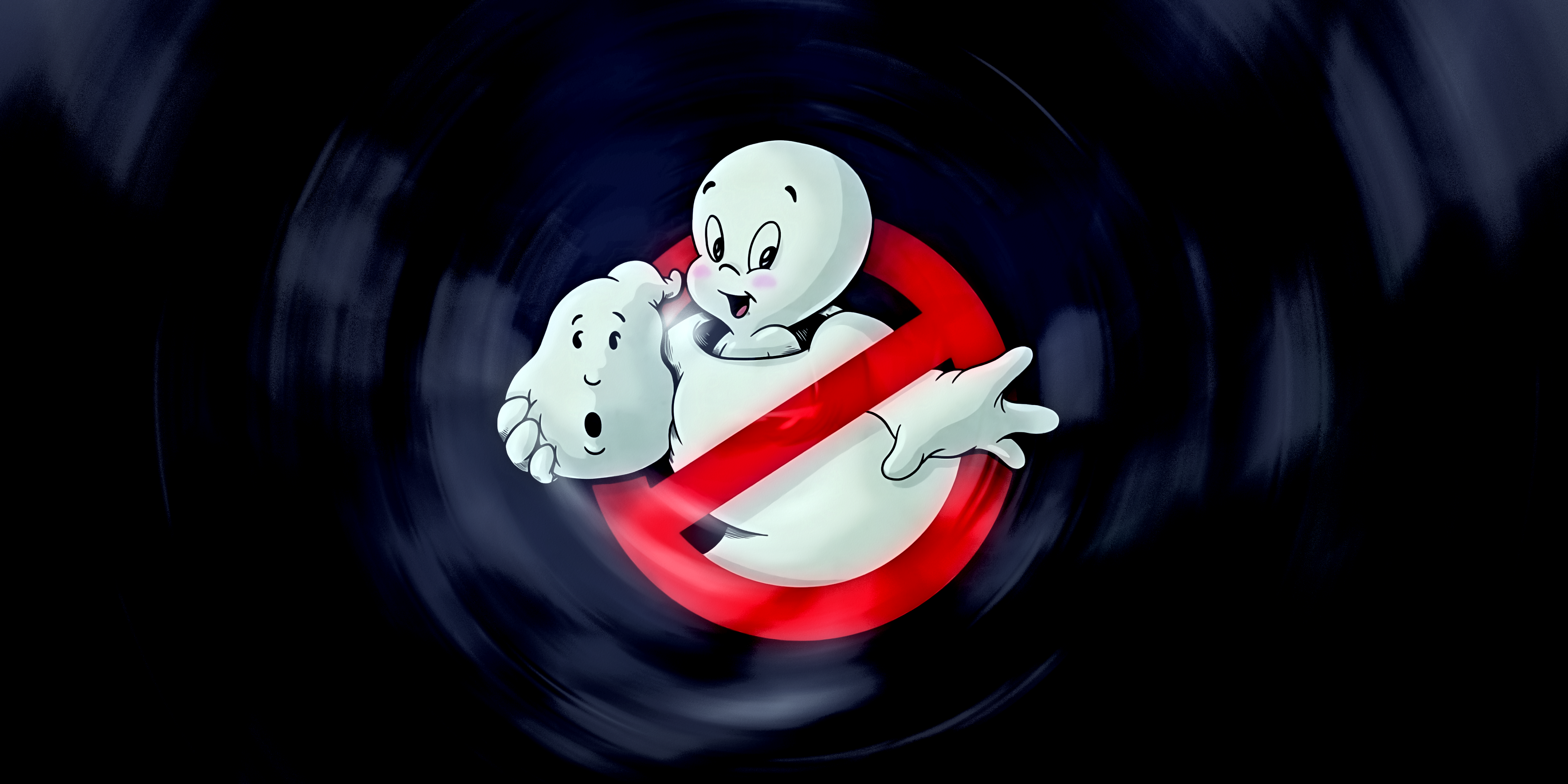 Cartoon Desktop Background Ghostbusters Simple Background Minimalism Logo 4320x2160