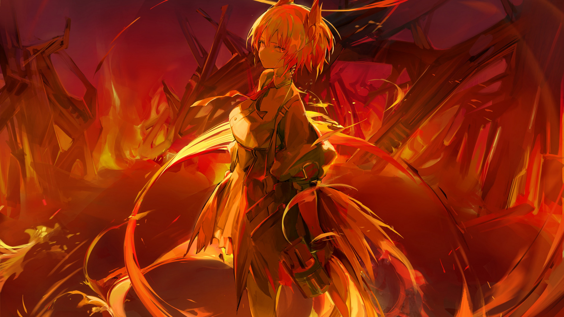 Arknights Anime Anime Girls Fire Fiammetta Arknights Wallpaper -  Resolution:1920x1080 - ID:1361519 