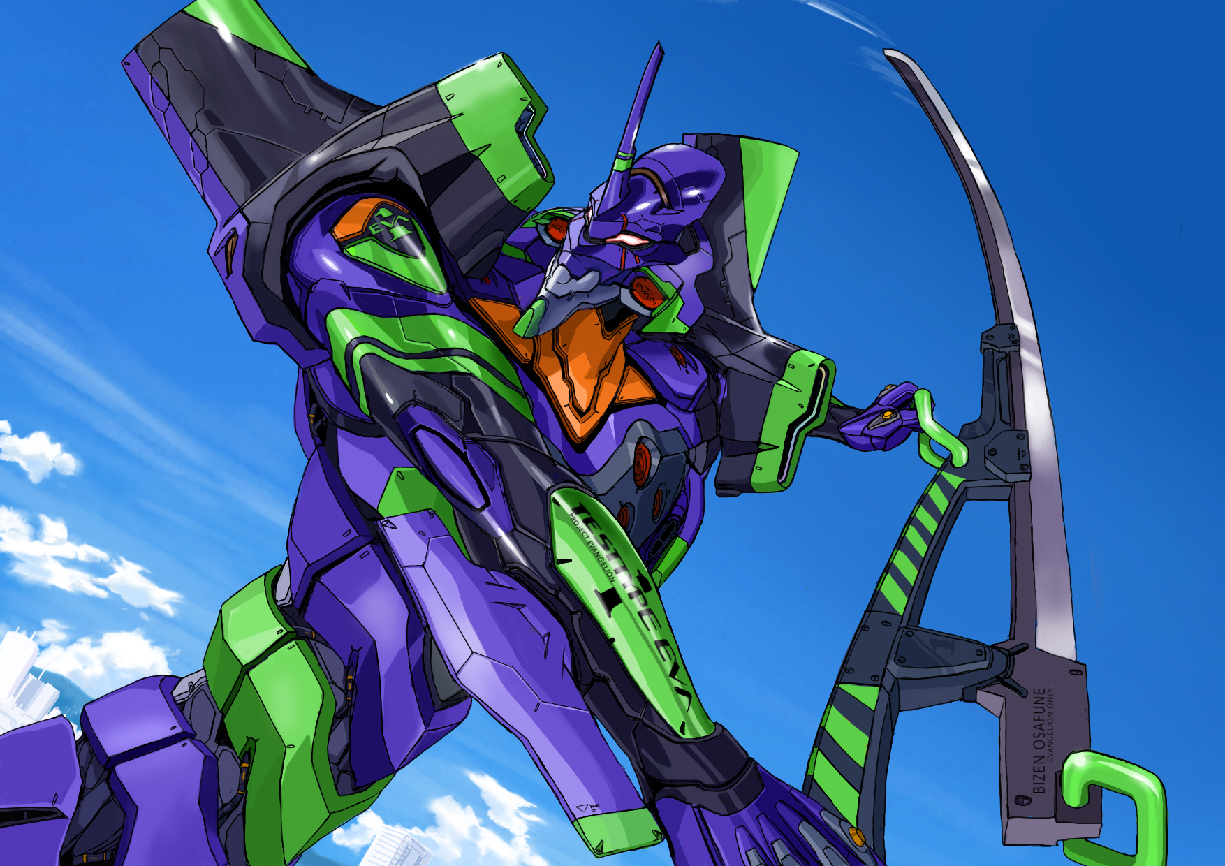 EVA Unit 01 Neon Genesis Evangelion Anime Mechs Super Robot Taisen Artwork Digital Art Fan Art 1754x1240