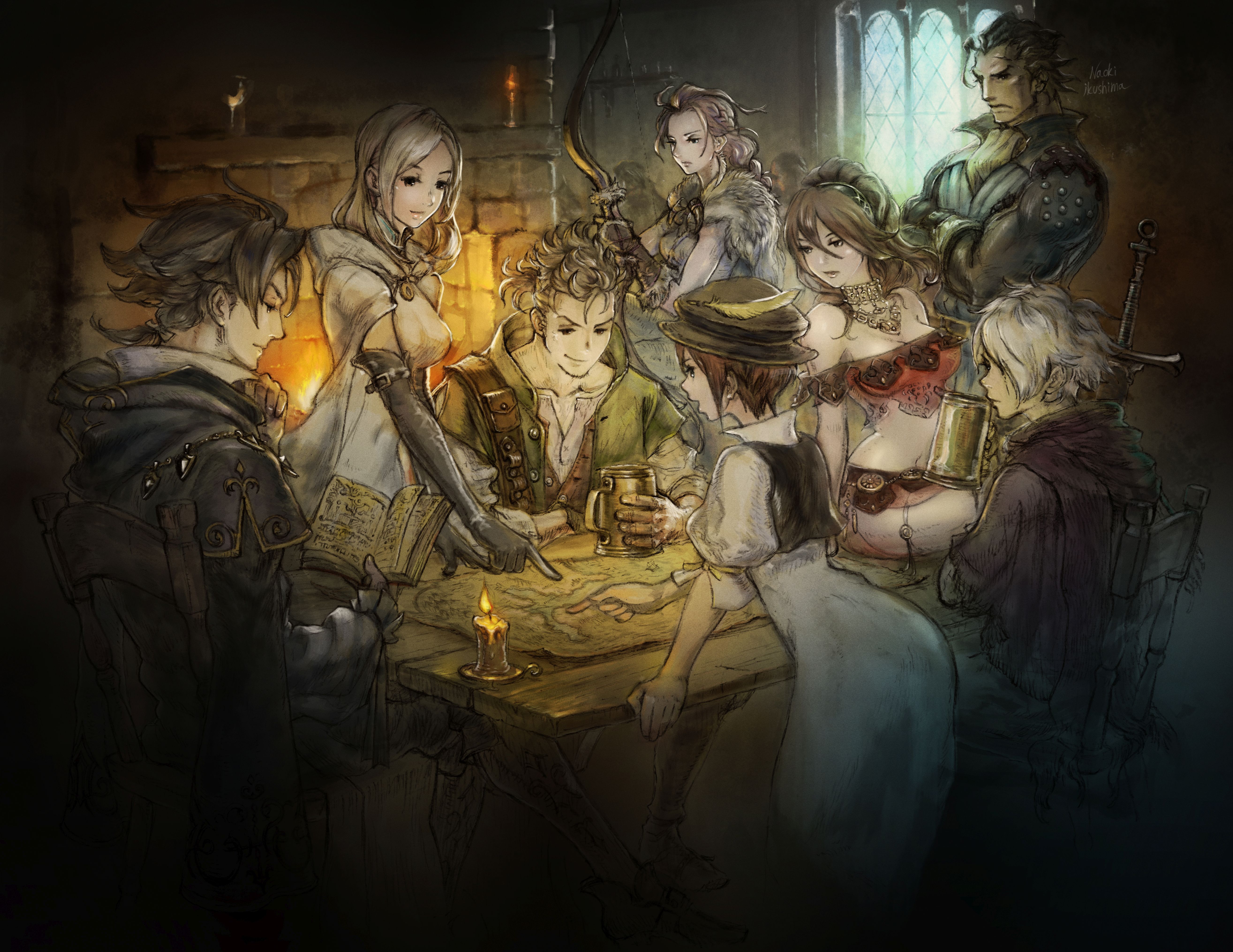 Square Enix Octopath Traveler Video Games Anime Games 5259x4062