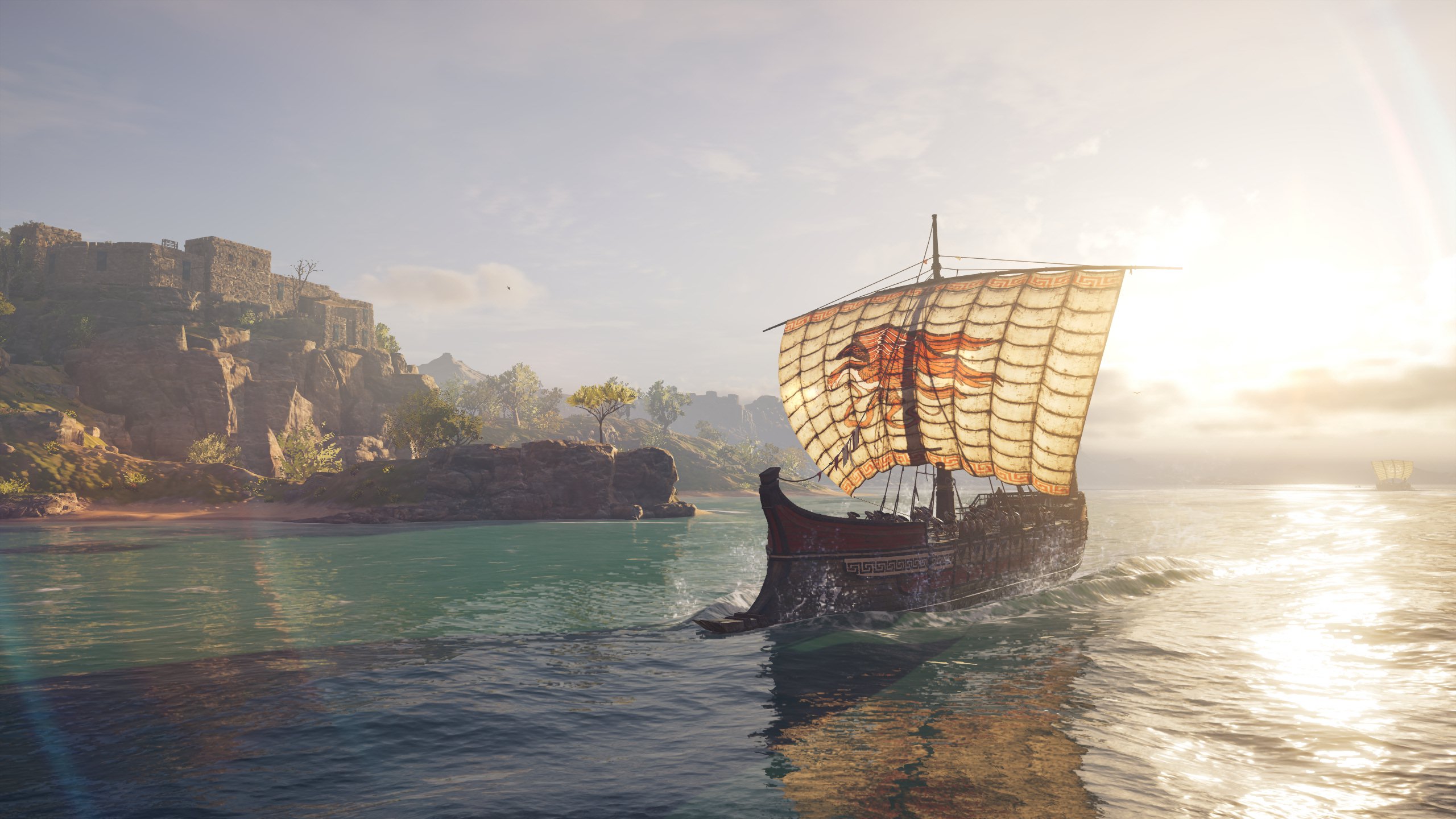Assassins Creed Odyssey Assassins Creed Odyssey Screen Shot Sailing Video Games 2560x1440