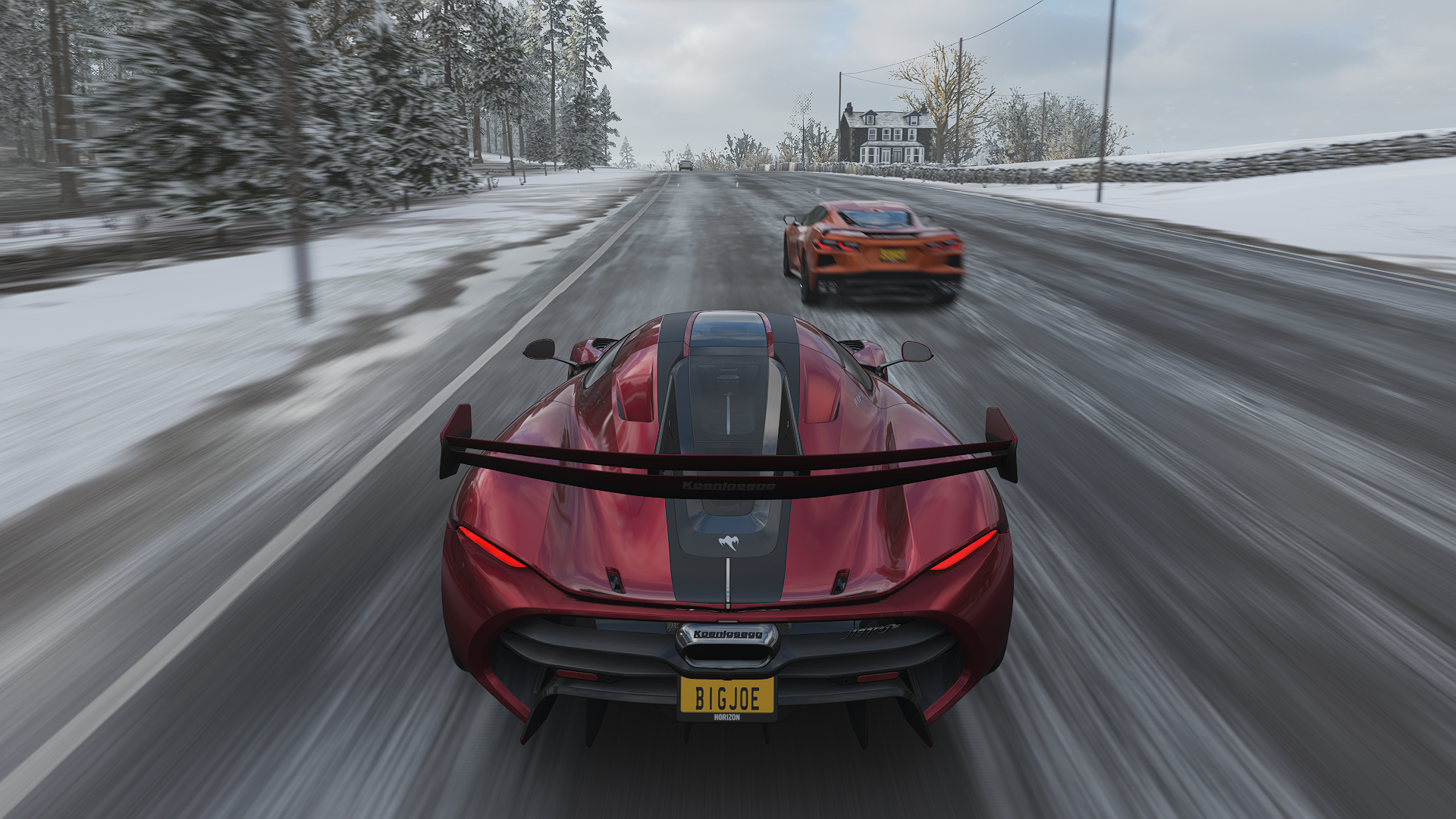 Forza Forza Horizon Forza Horizon 4 Car Racing Video Games Rear View Licence Plates Road CGi Taillig 1920x1080