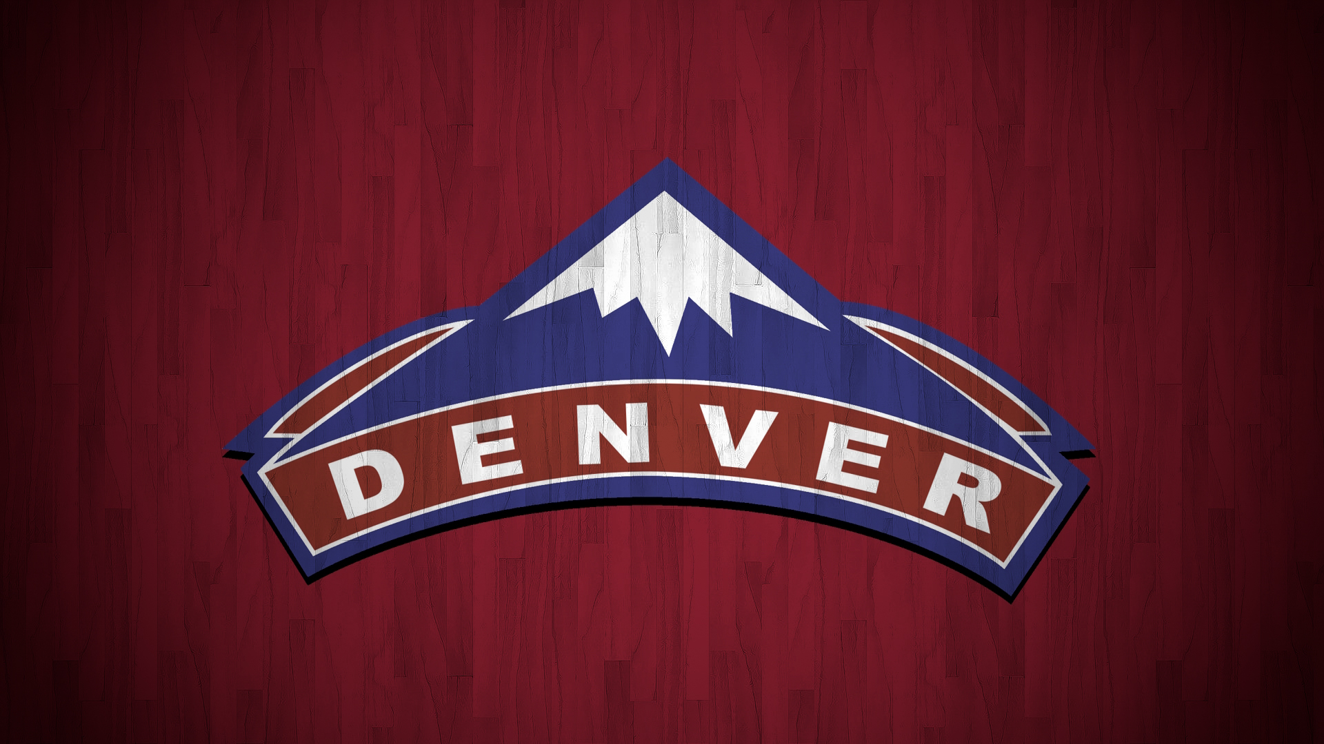 Denver Nuggets NBA Basketball Logo Denver Colorado Simple Background Minimalism Wood 1920x1080